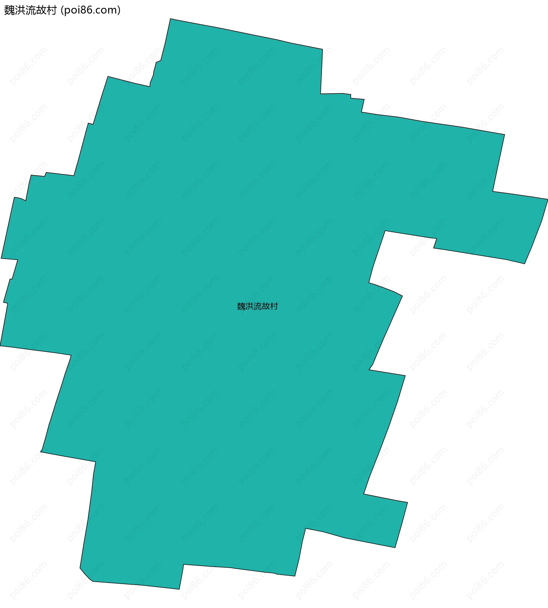 魏洪流故村边界地图