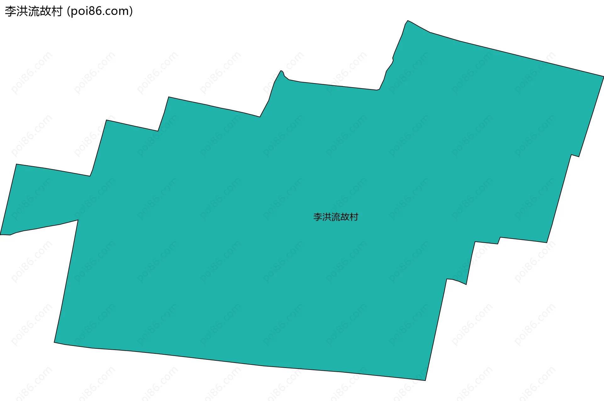 李洪流故村边界地图