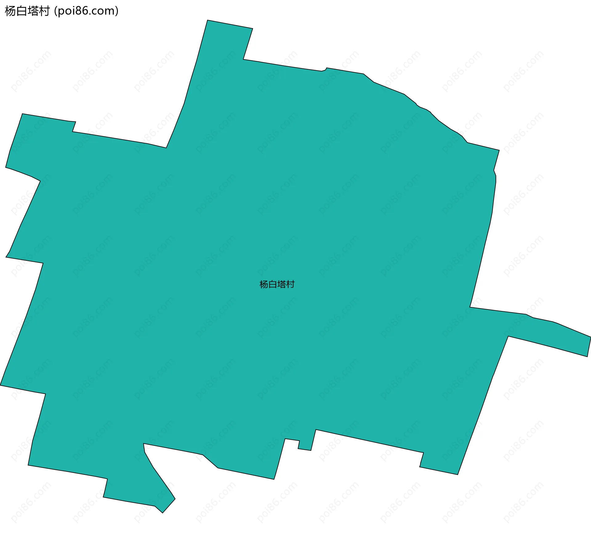 杨白塔村边界地图