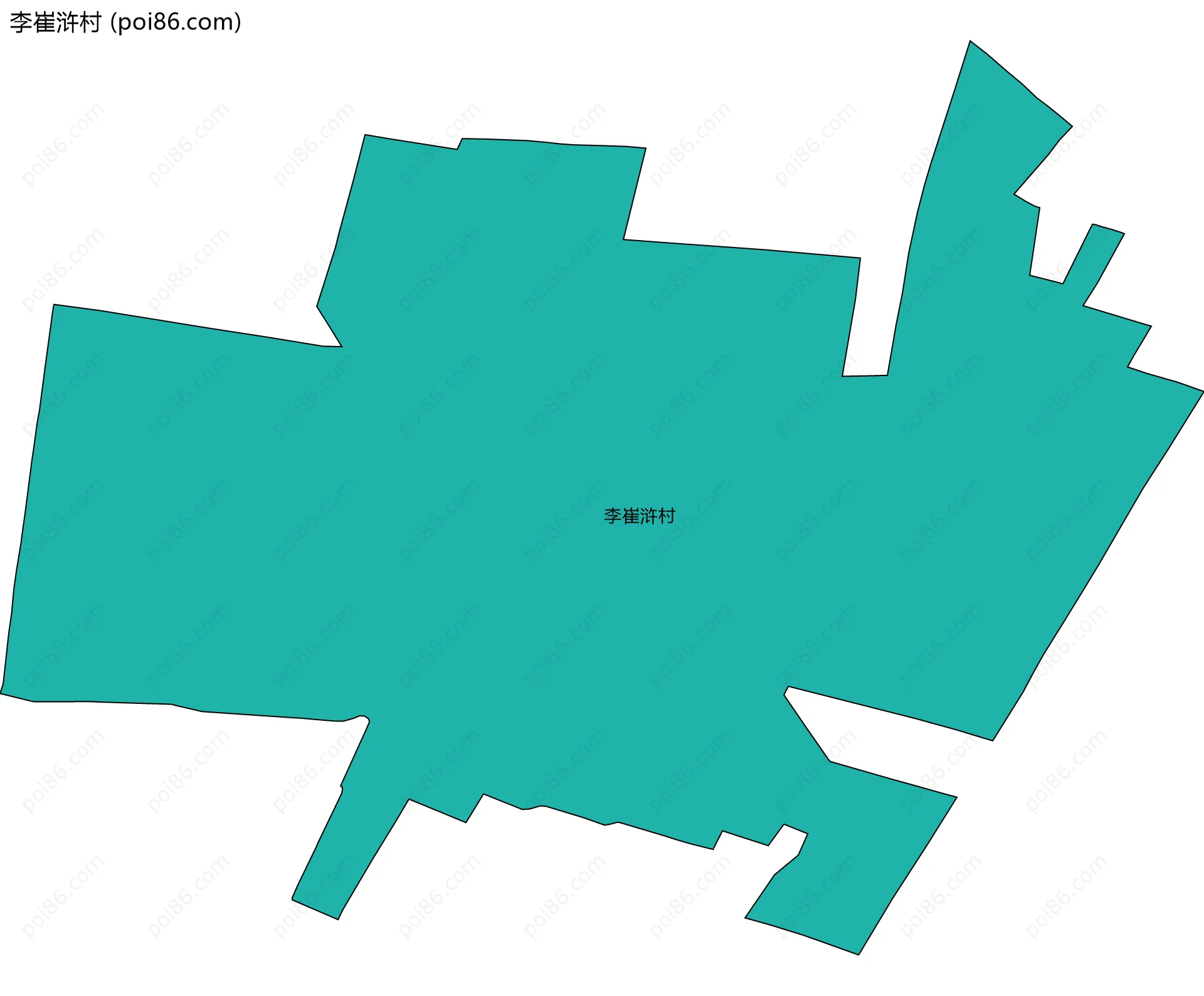 李崔浒村边界地图