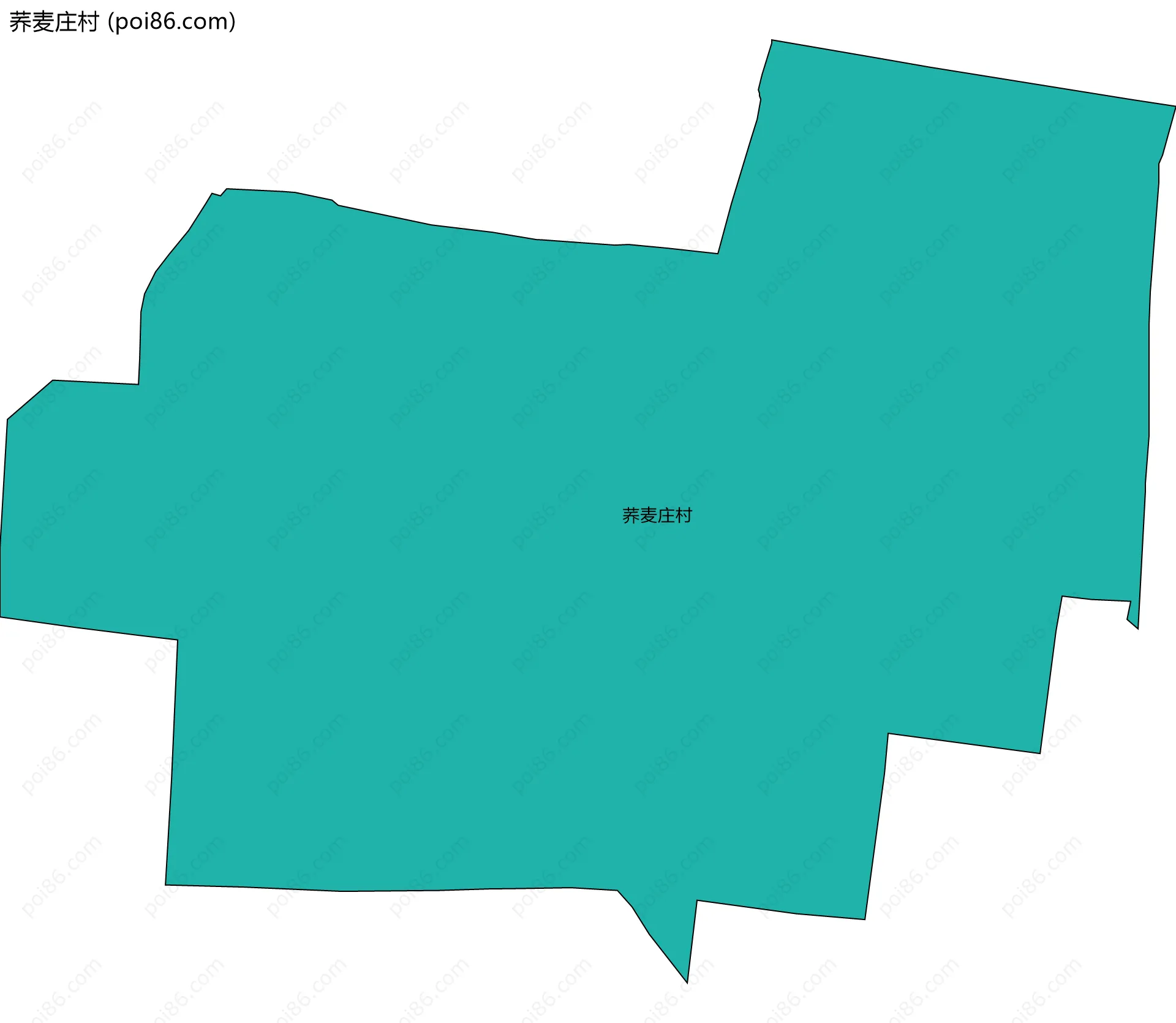 荞麦庄村边界地图