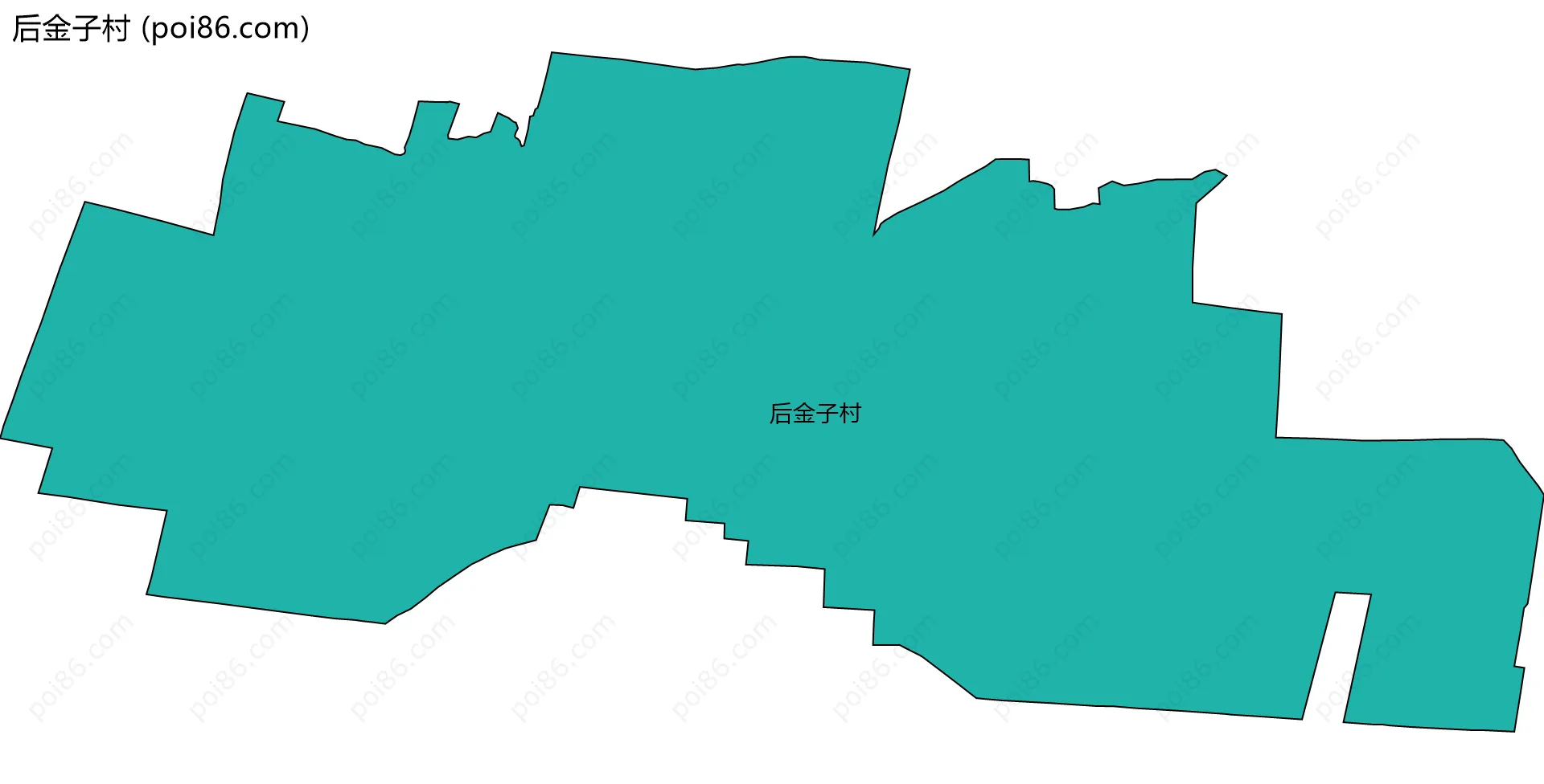 后金子村边界地图