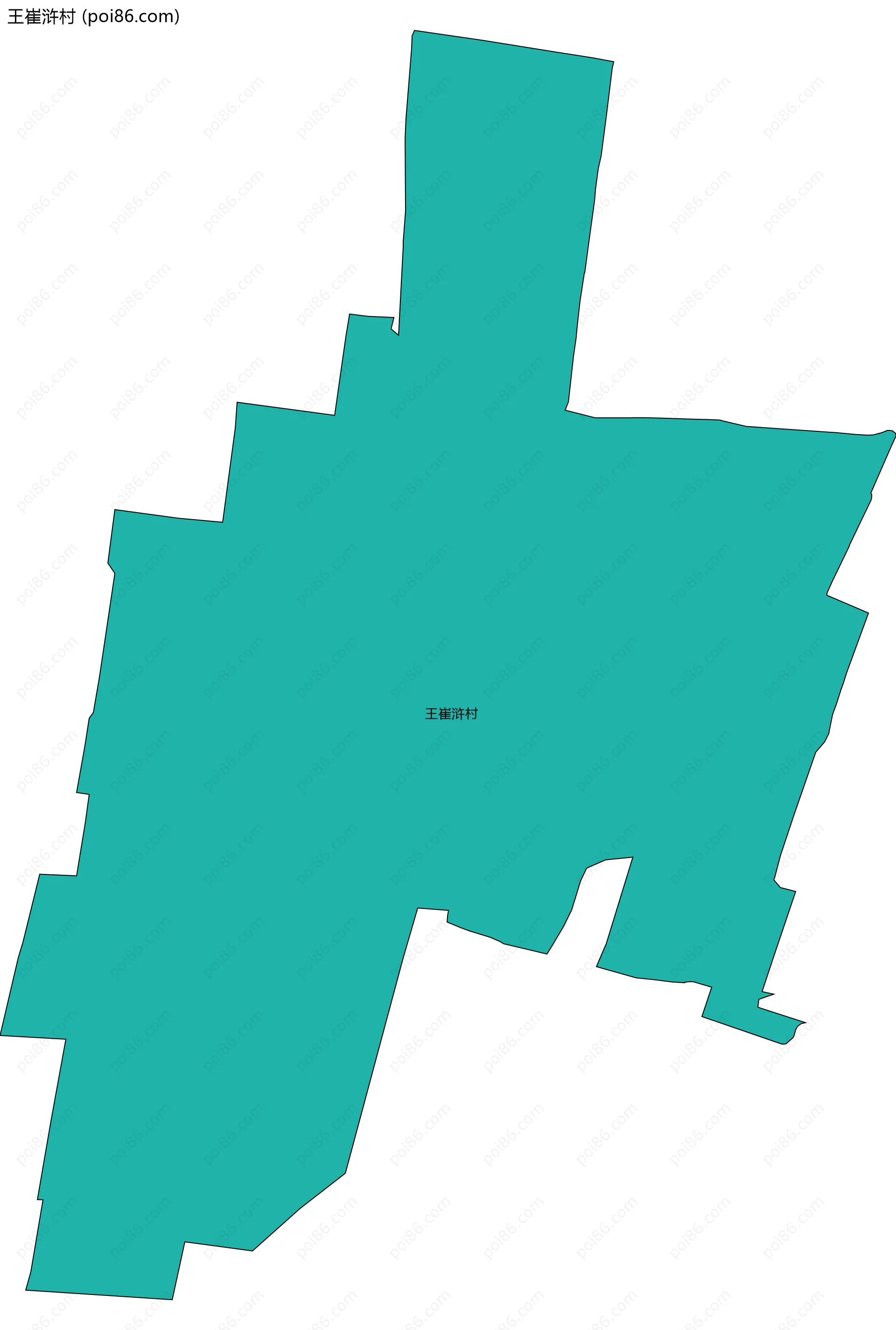 王崔浒村边界地图