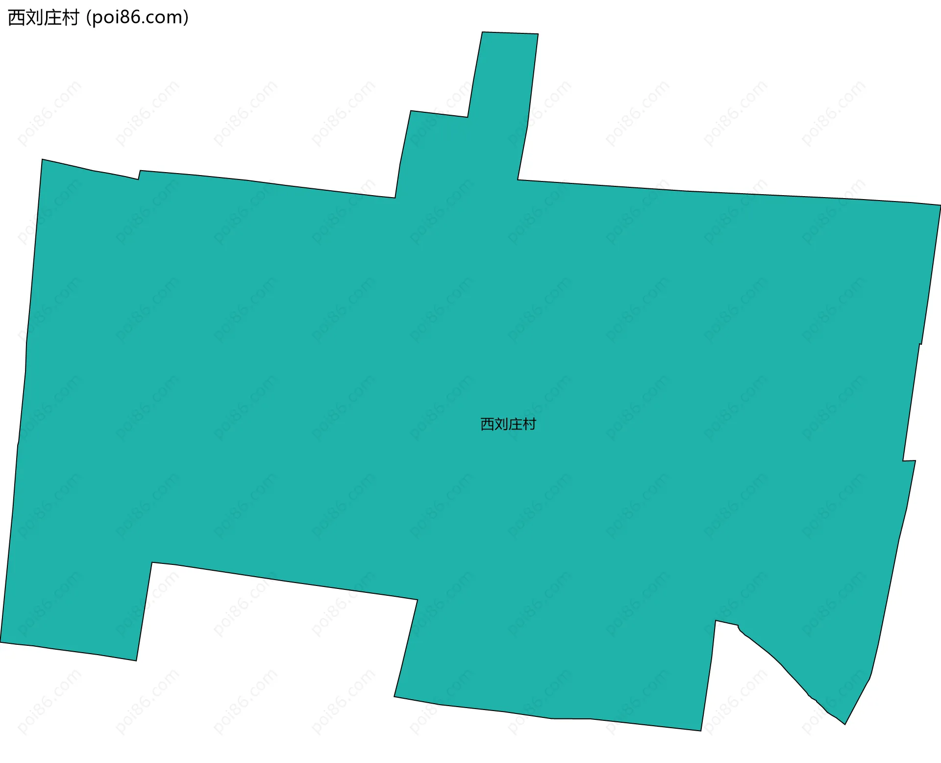 西刘庄村边界地图