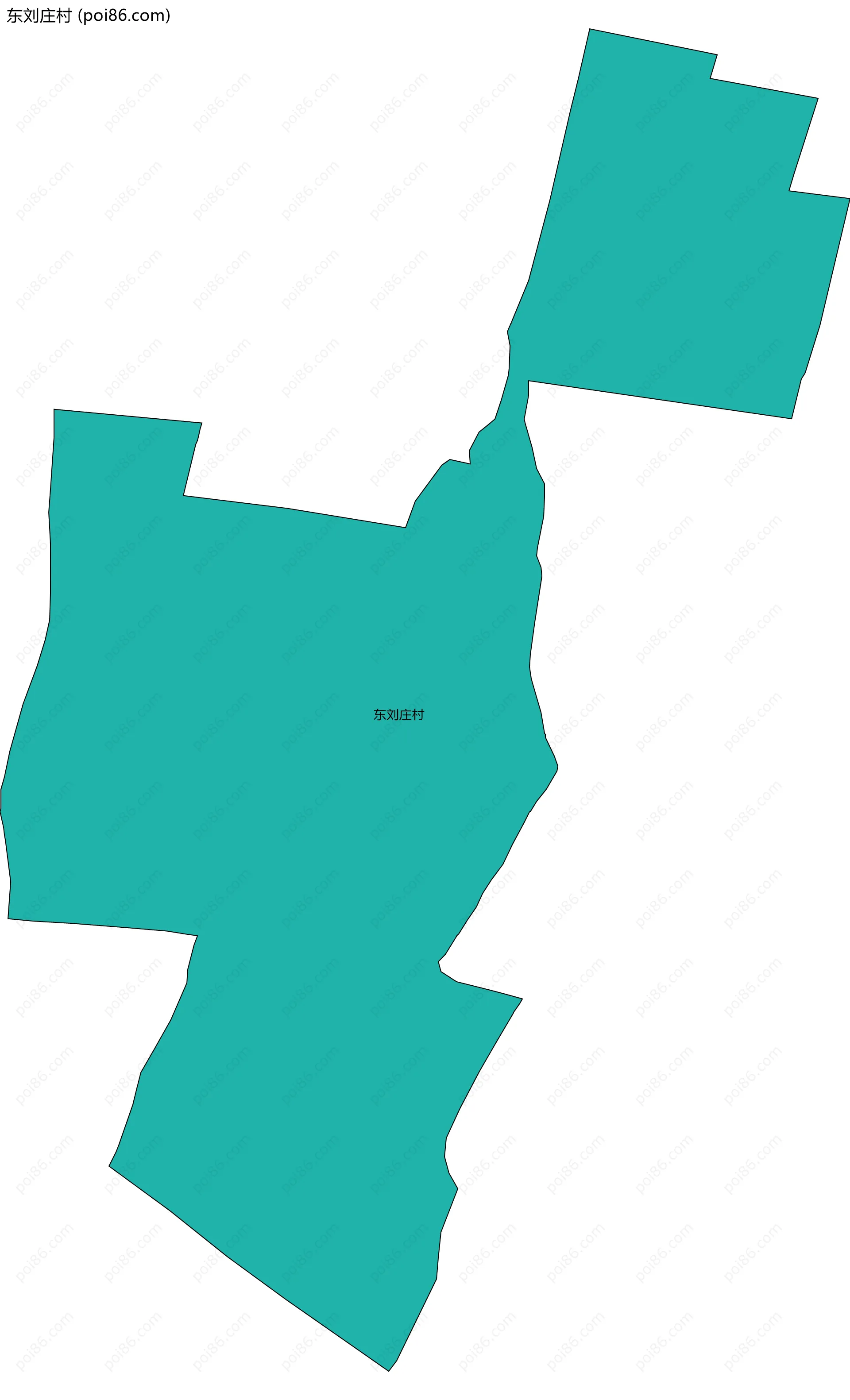 东刘庄村边界地图