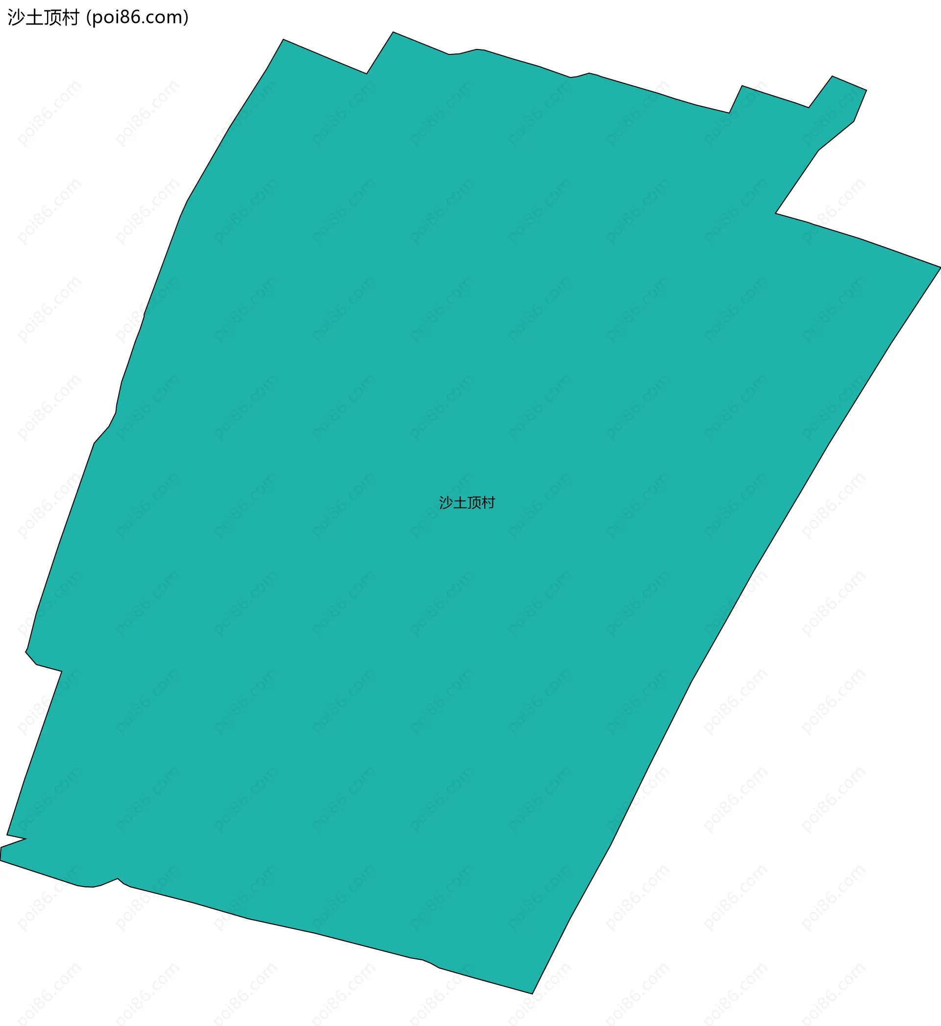 沙土顶村边界地图