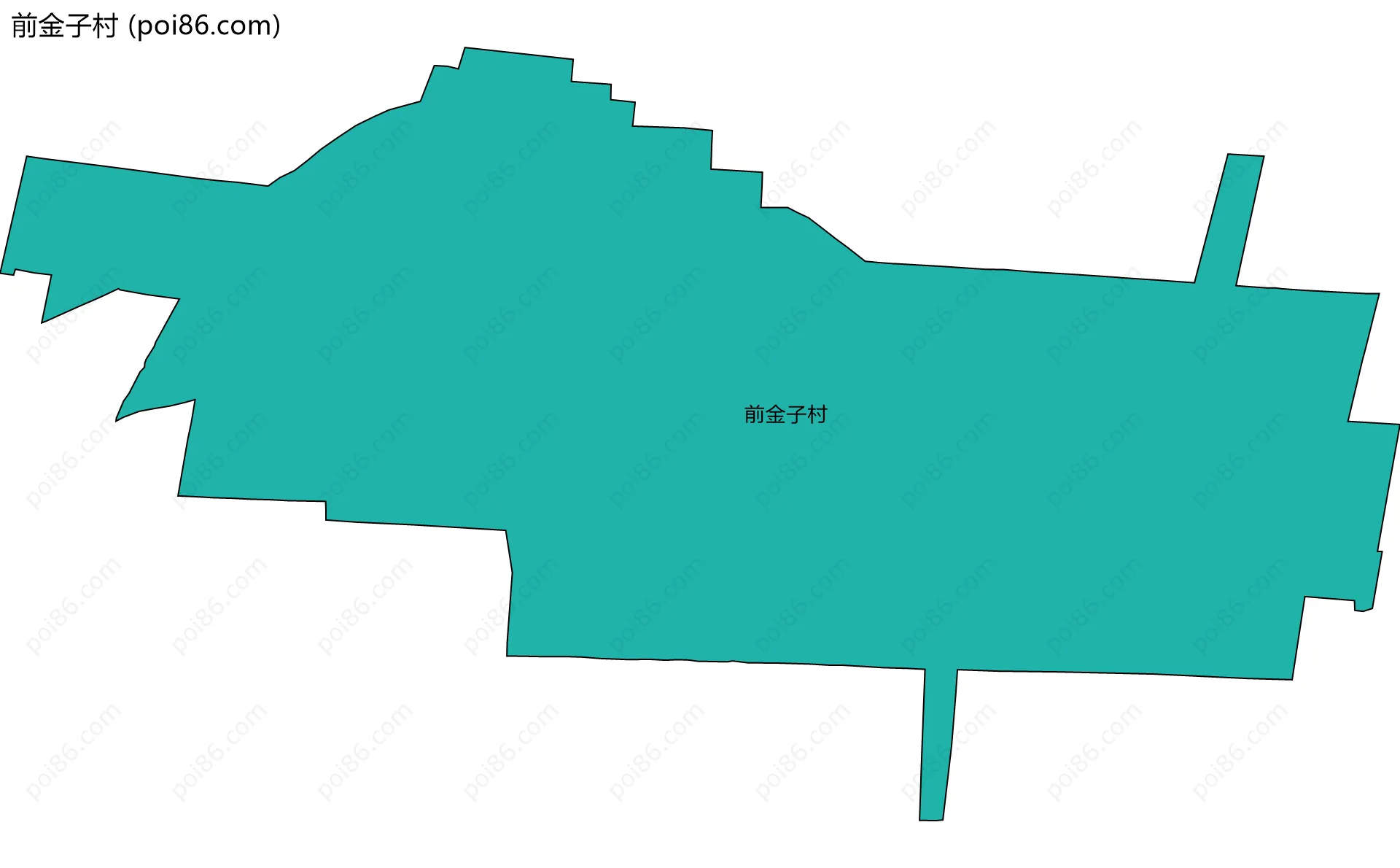 前金子村边界地图
