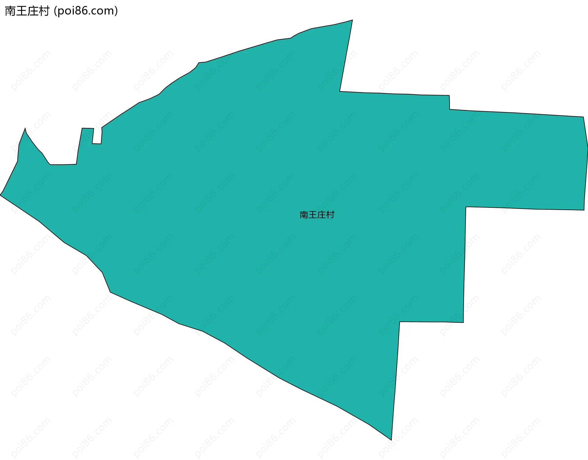 南王庄村边界地图