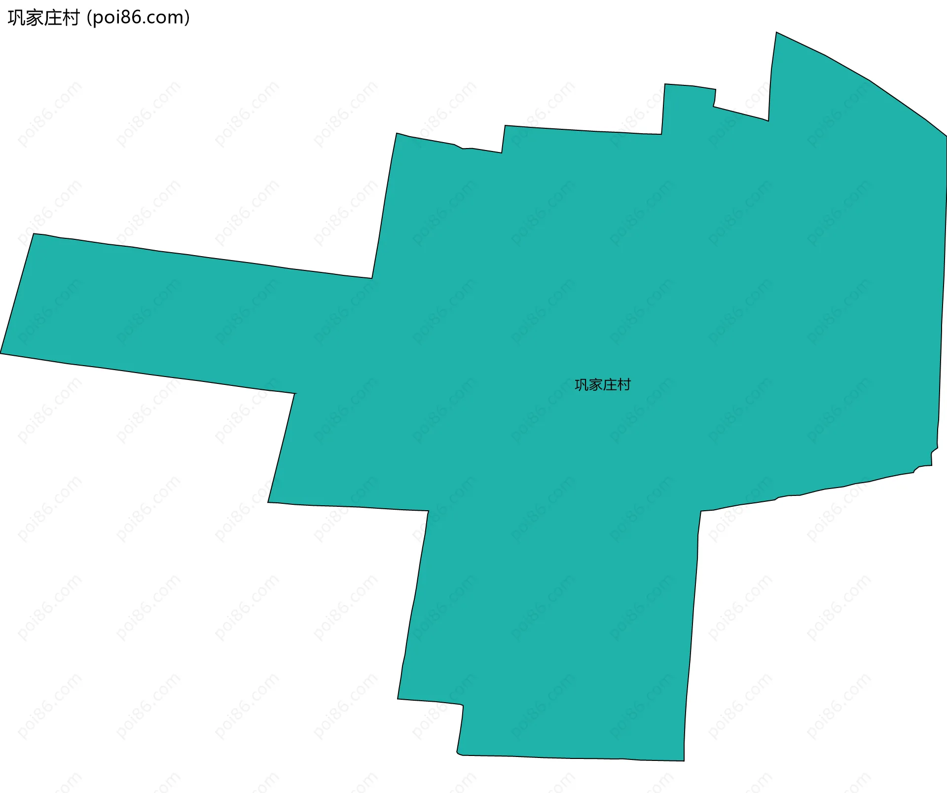 巩家庄村边界地图