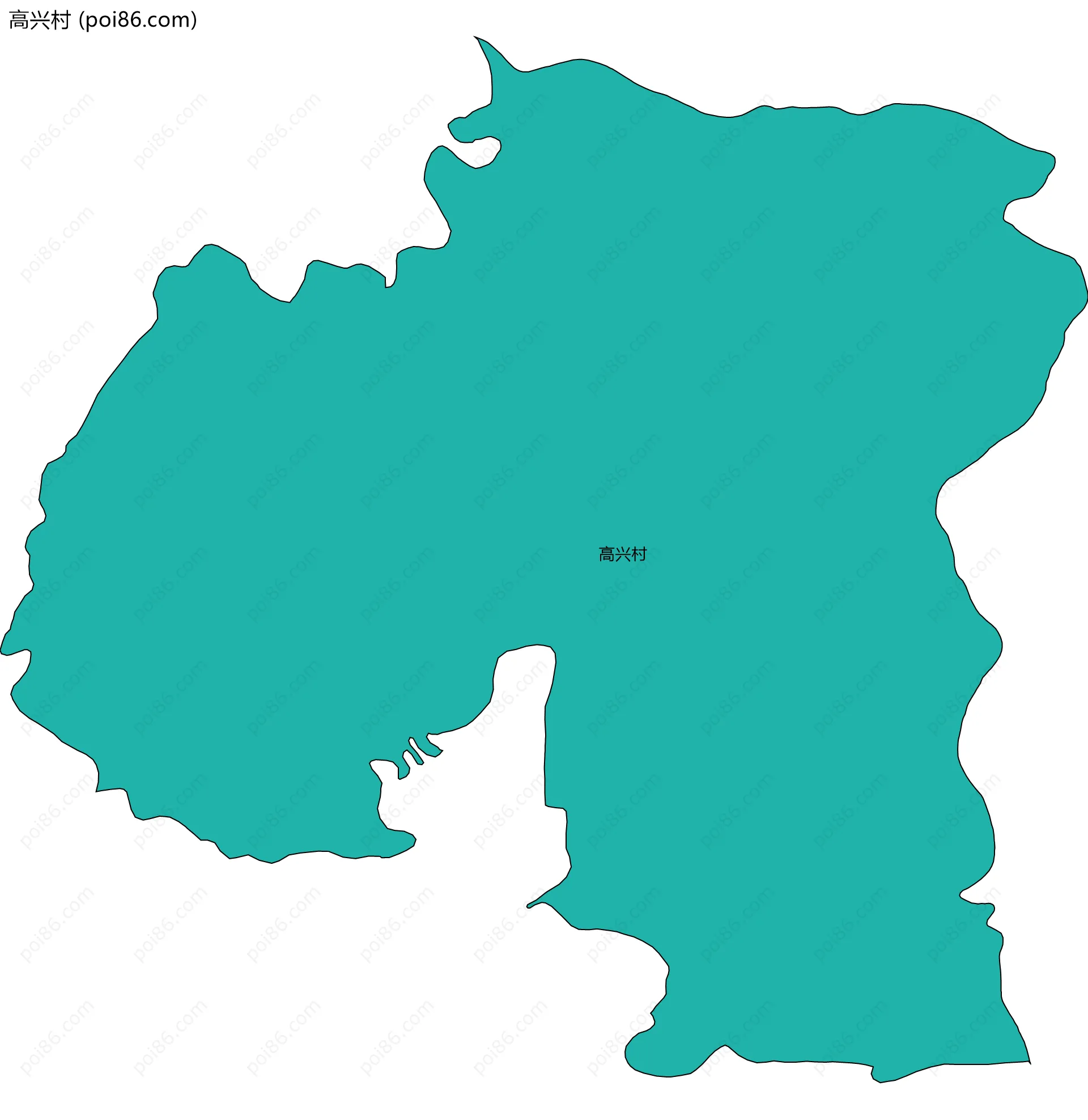 高兴村边界地图