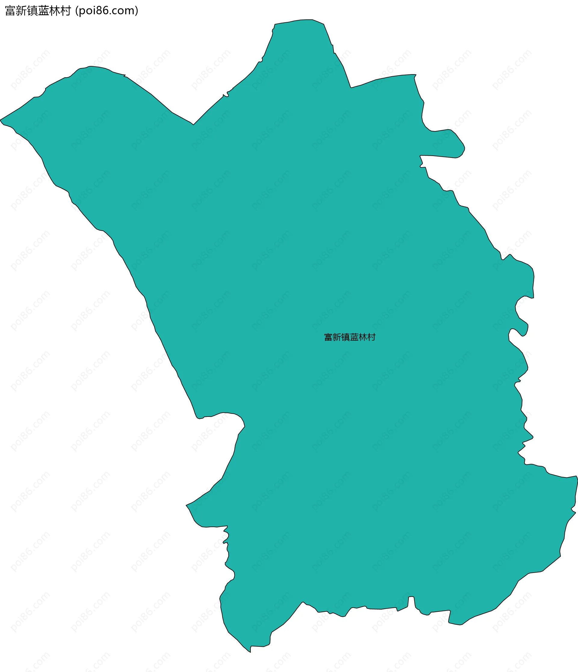 富新镇蓝林村边界地图