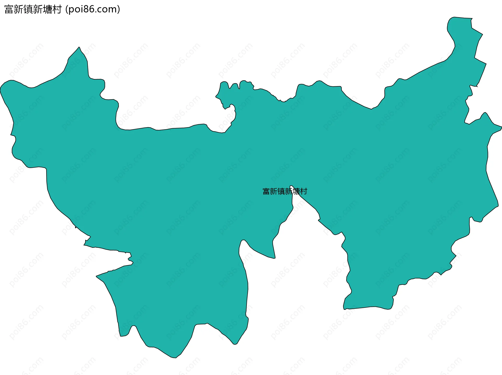 富新镇新塘村边界地图