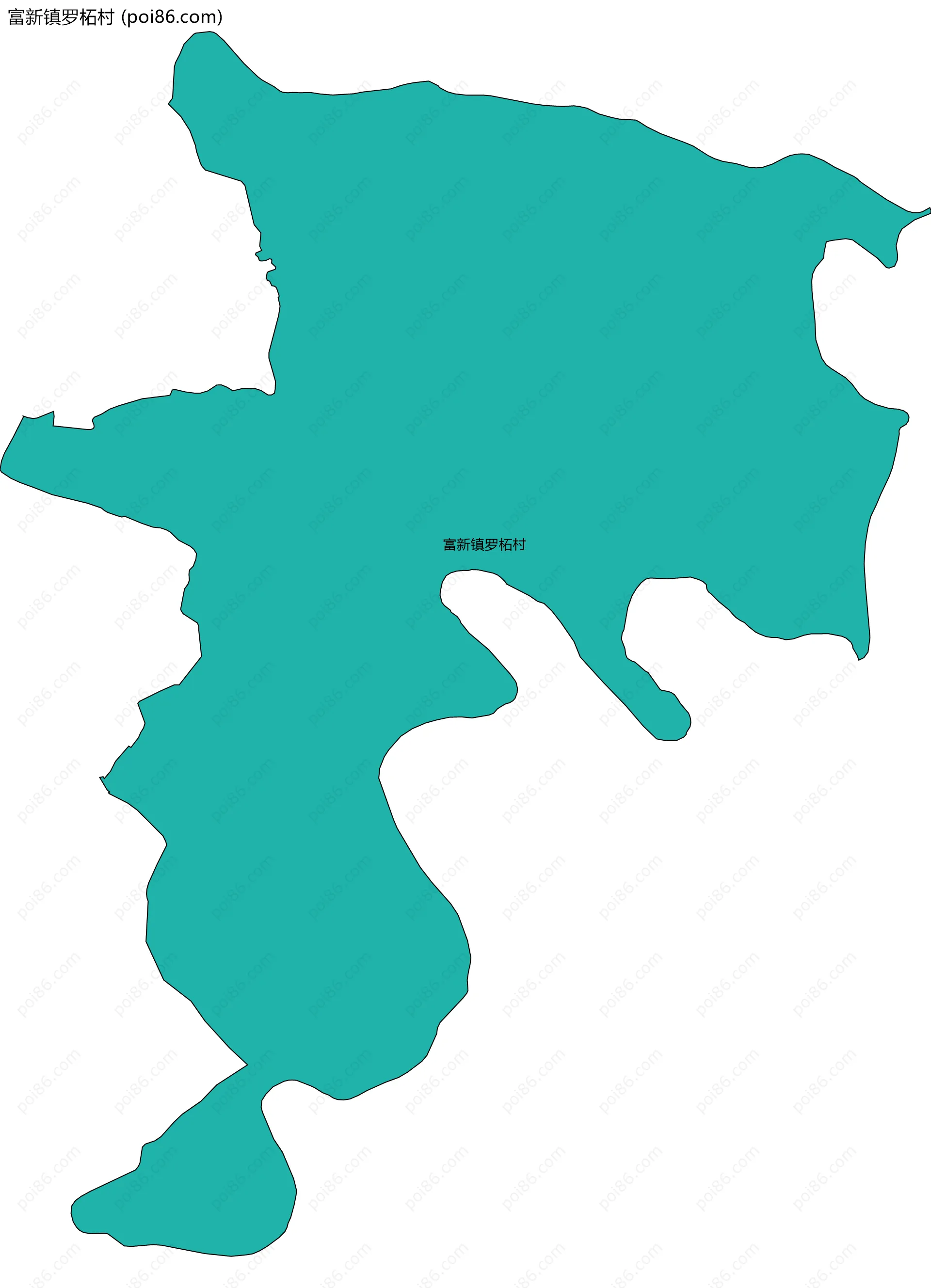 富新镇罗柘村边界地图