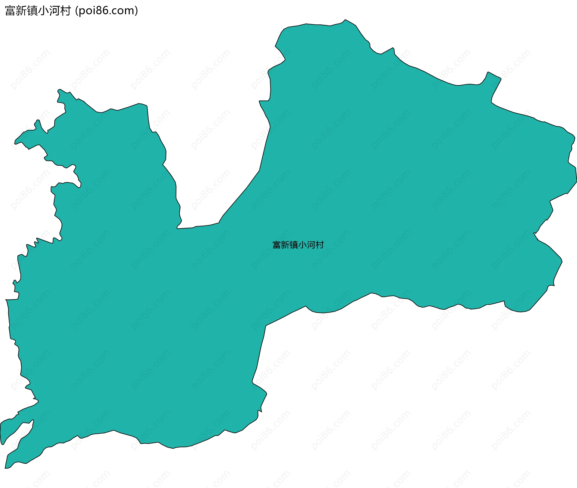 富新镇小河村边界地图