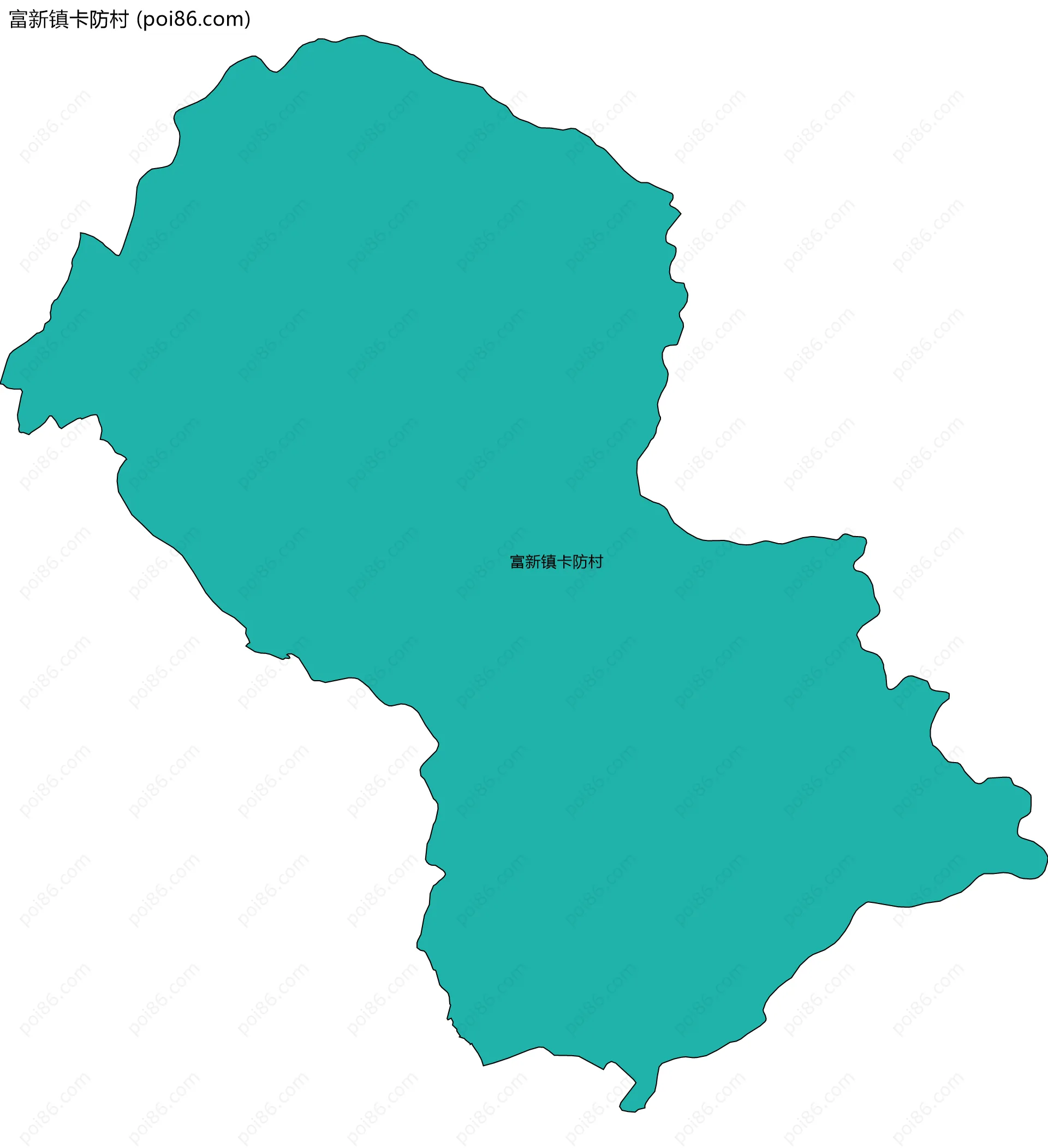 富新镇卡防村边界地图