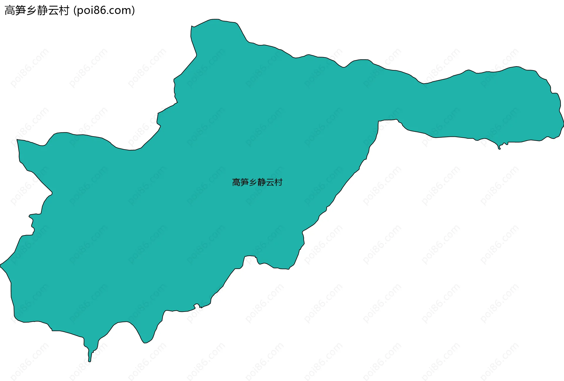 高笋乡静云村边界地图