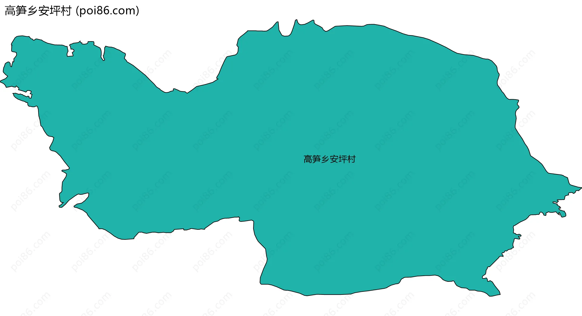 高笋乡安坪村边界地图