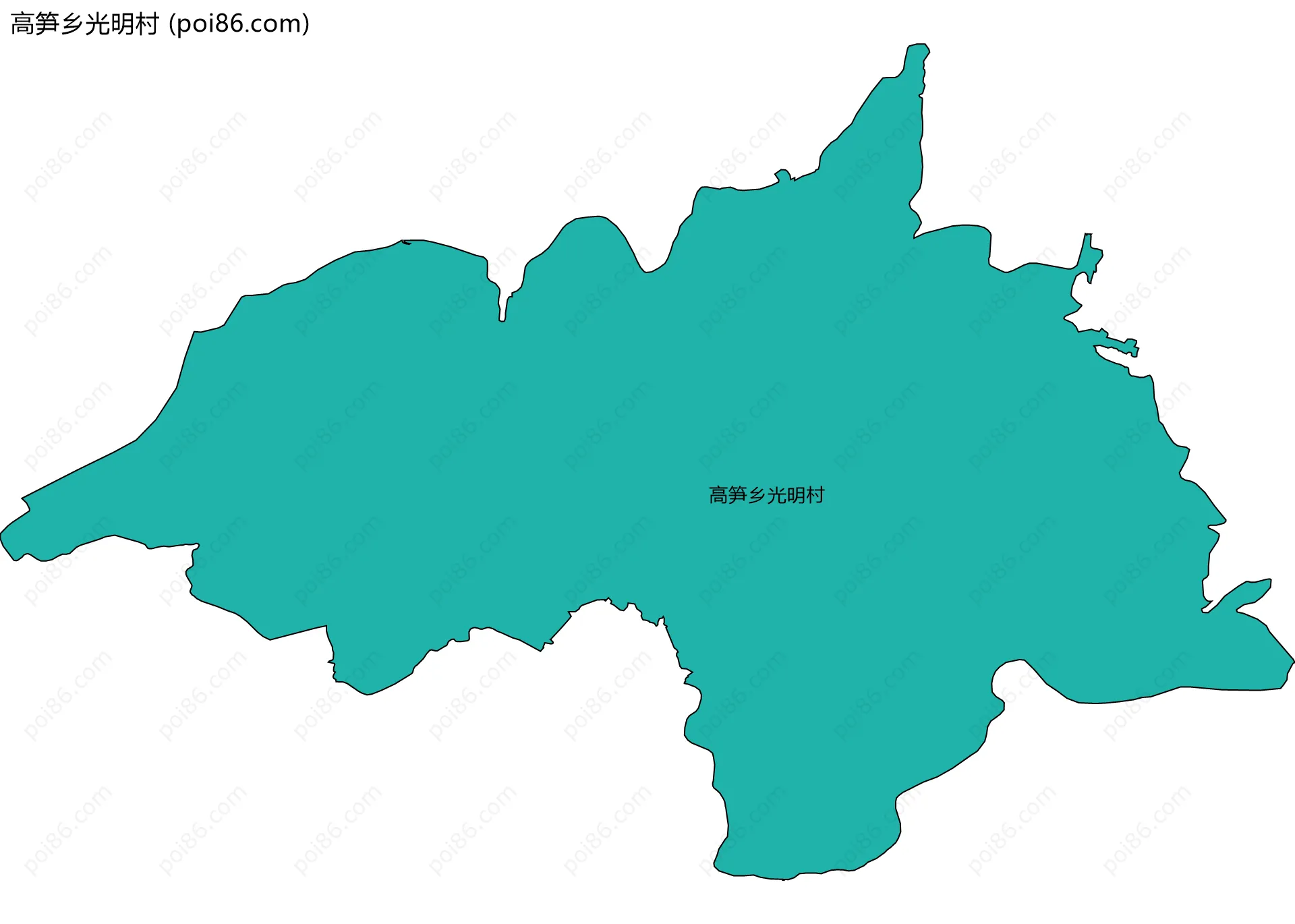 高笋乡光明村边界地图