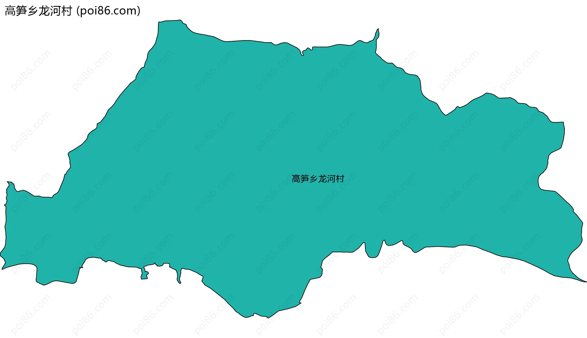 高笋乡龙河村边界地图