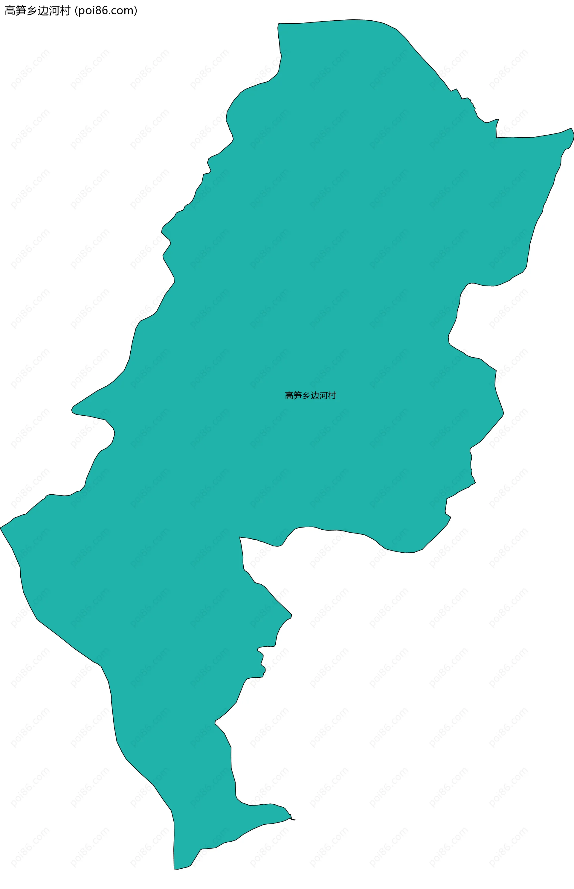 高笋乡边河村边界地图