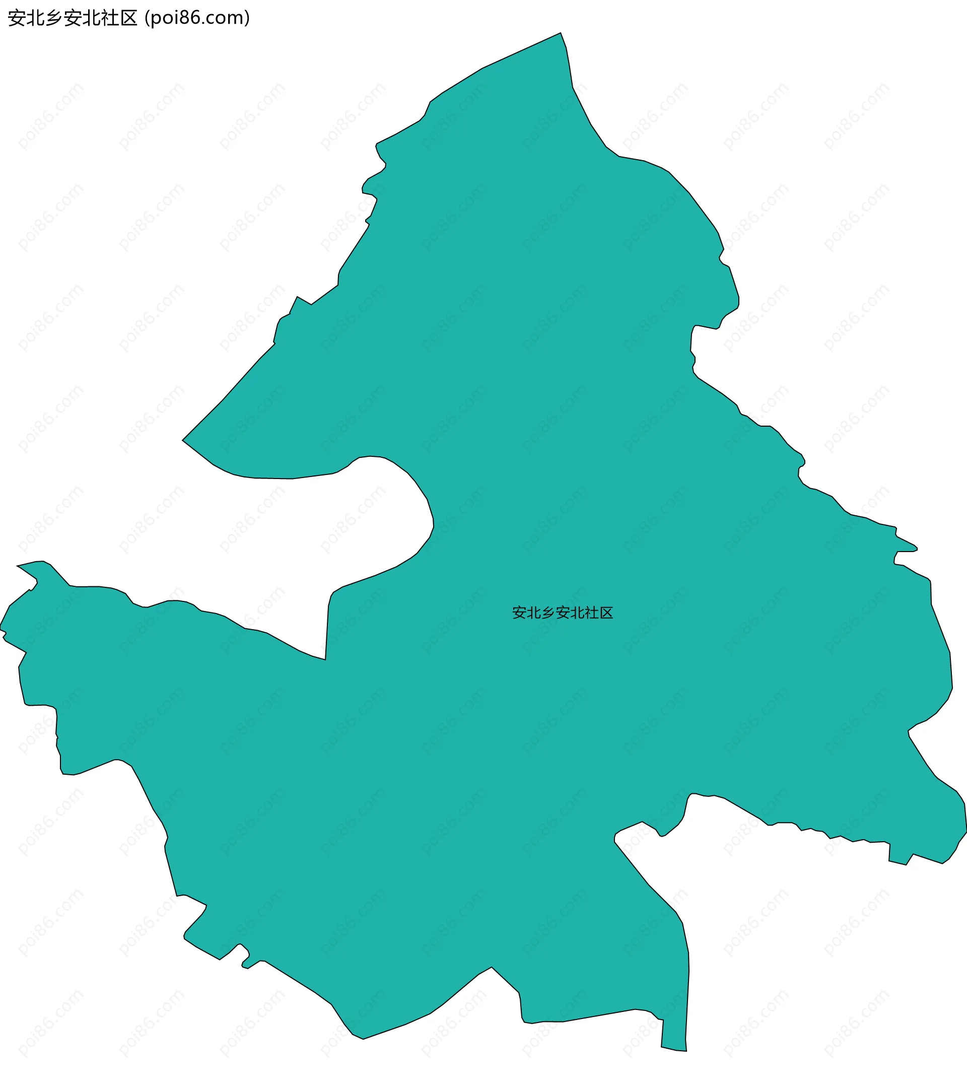 安北乡安北社区边界地图