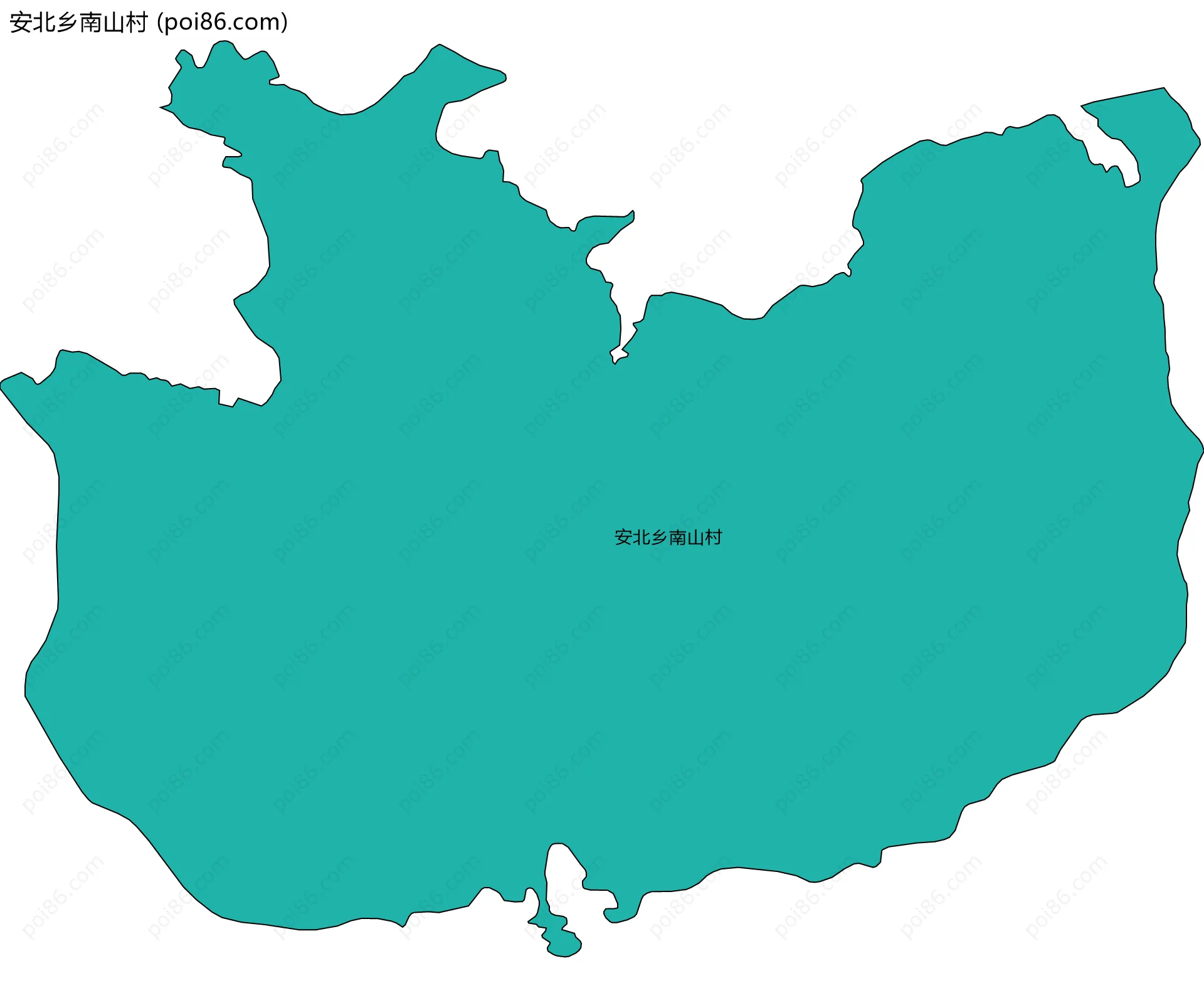 安北乡南山村边界地图