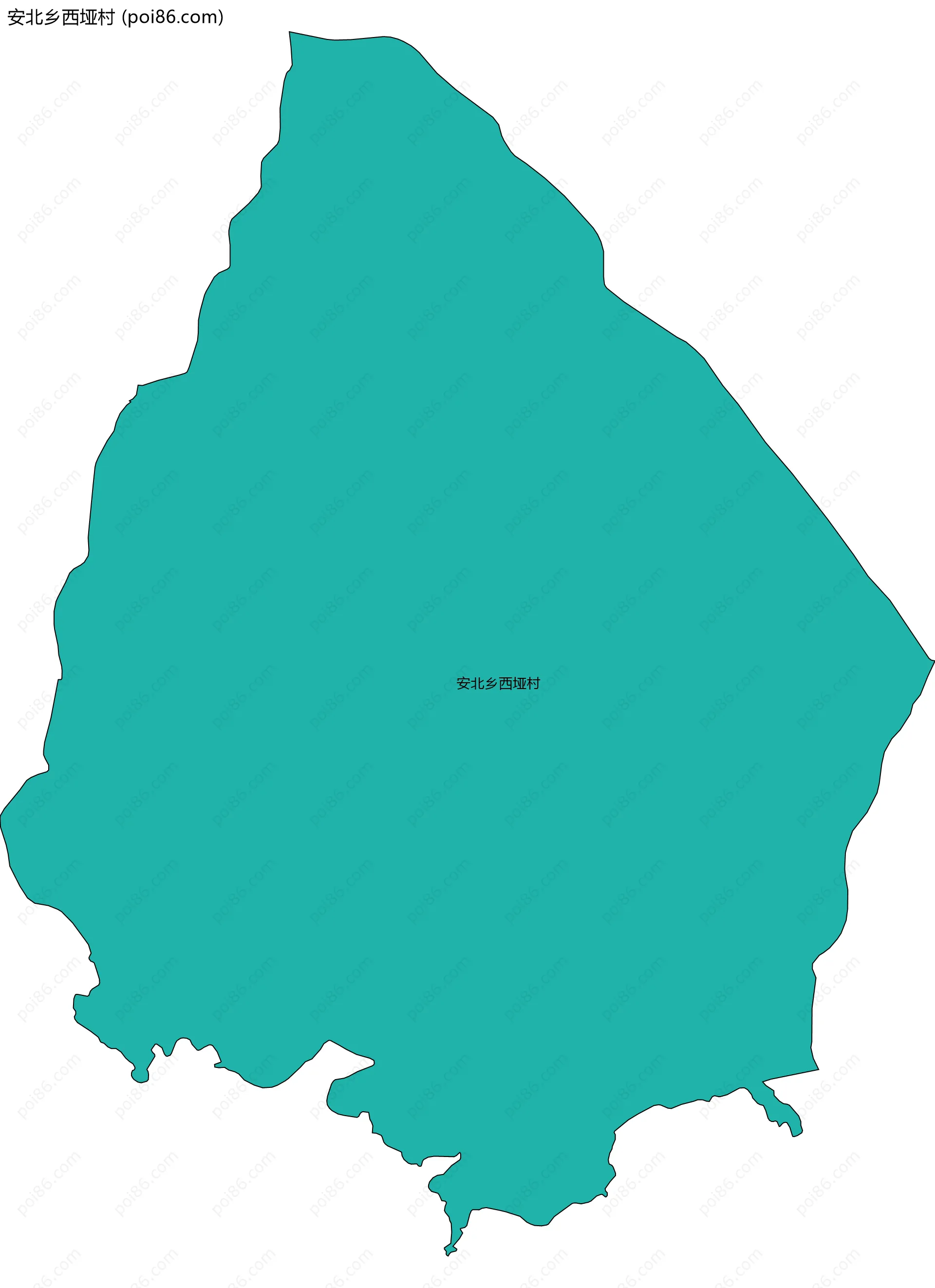 安北乡西垭村边界地图