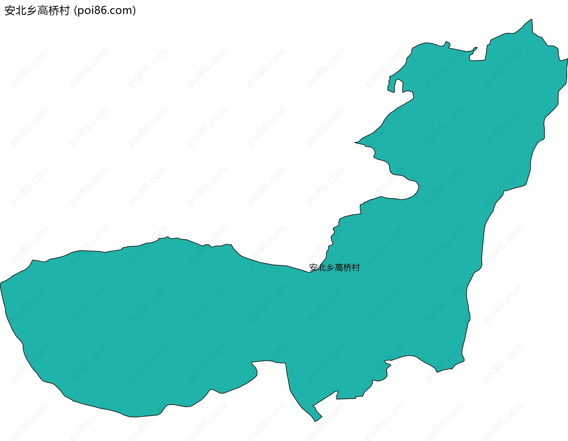 安北乡高桥村边界地图