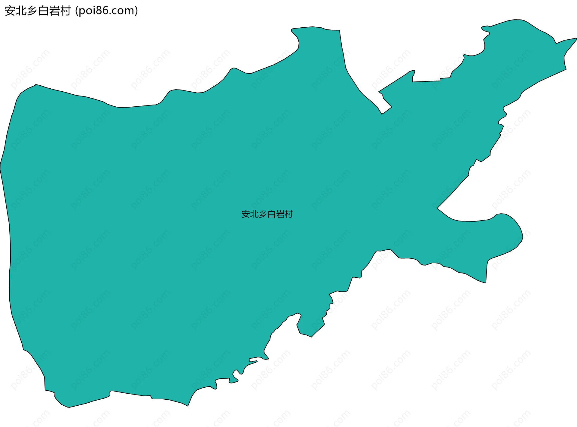 安北乡白岩村边界地图