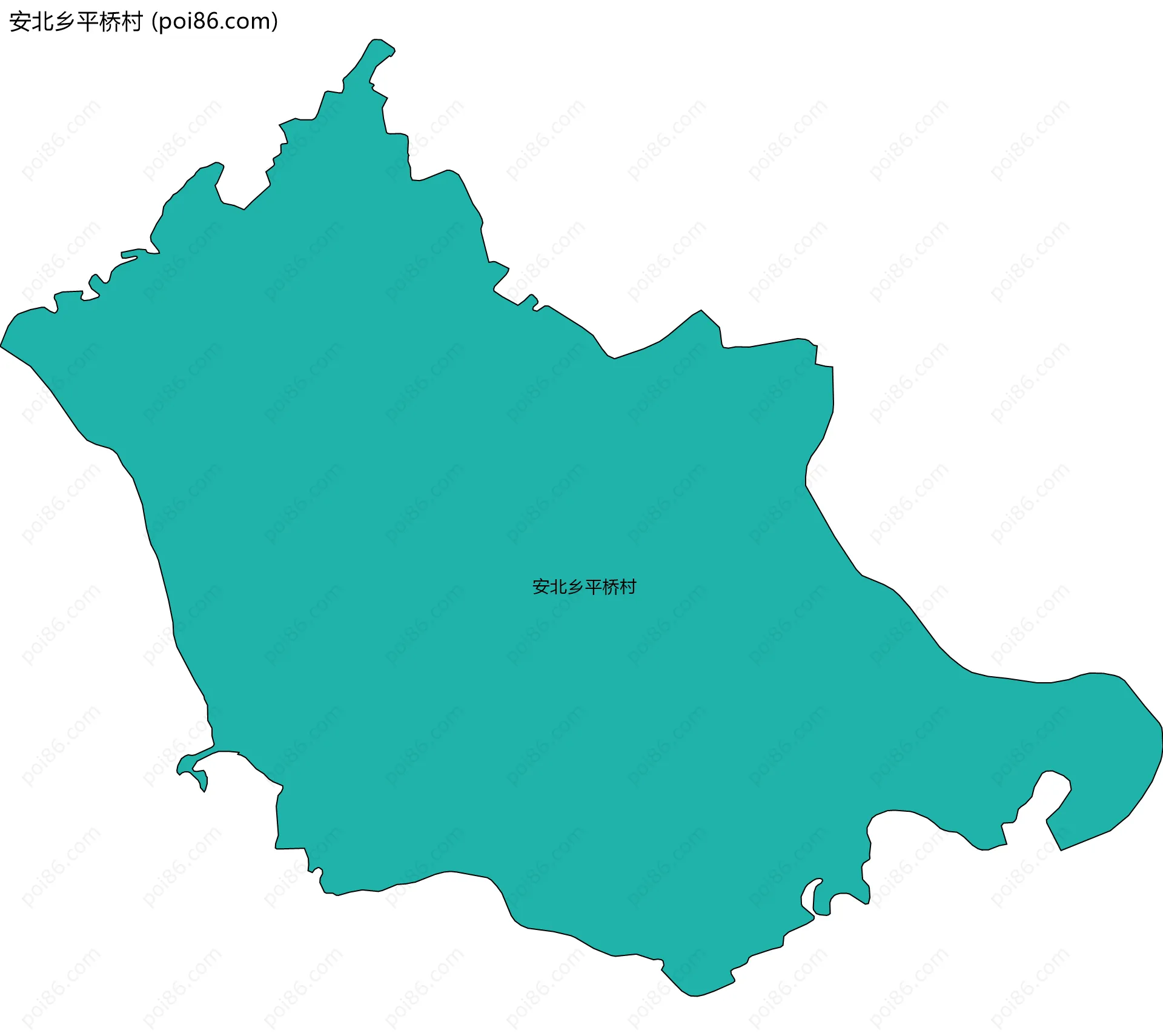 安北乡平桥村边界地图