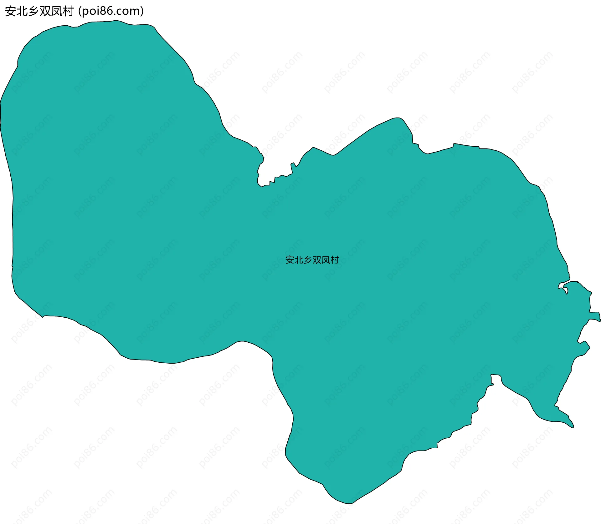 安北乡双凤村边界地图