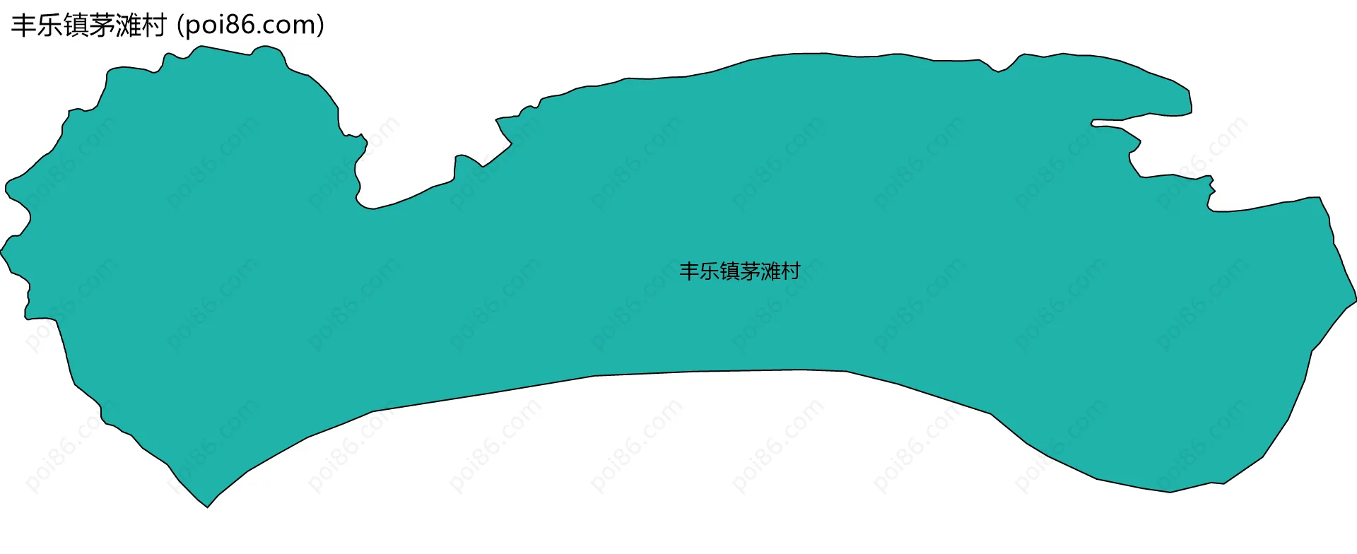 丰乐镇茅滩村边界地图