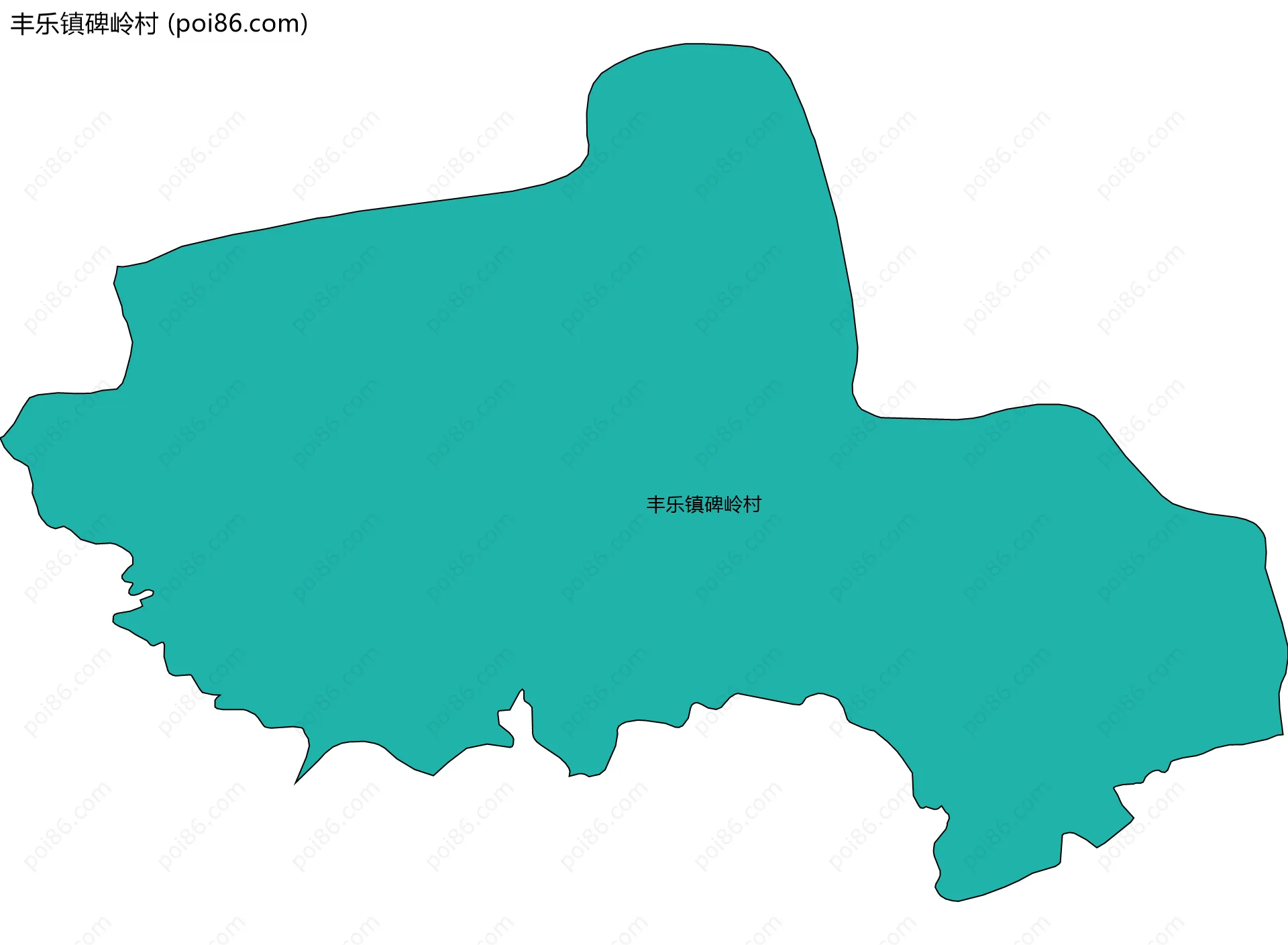 丰乐镇碑岭村边界地图