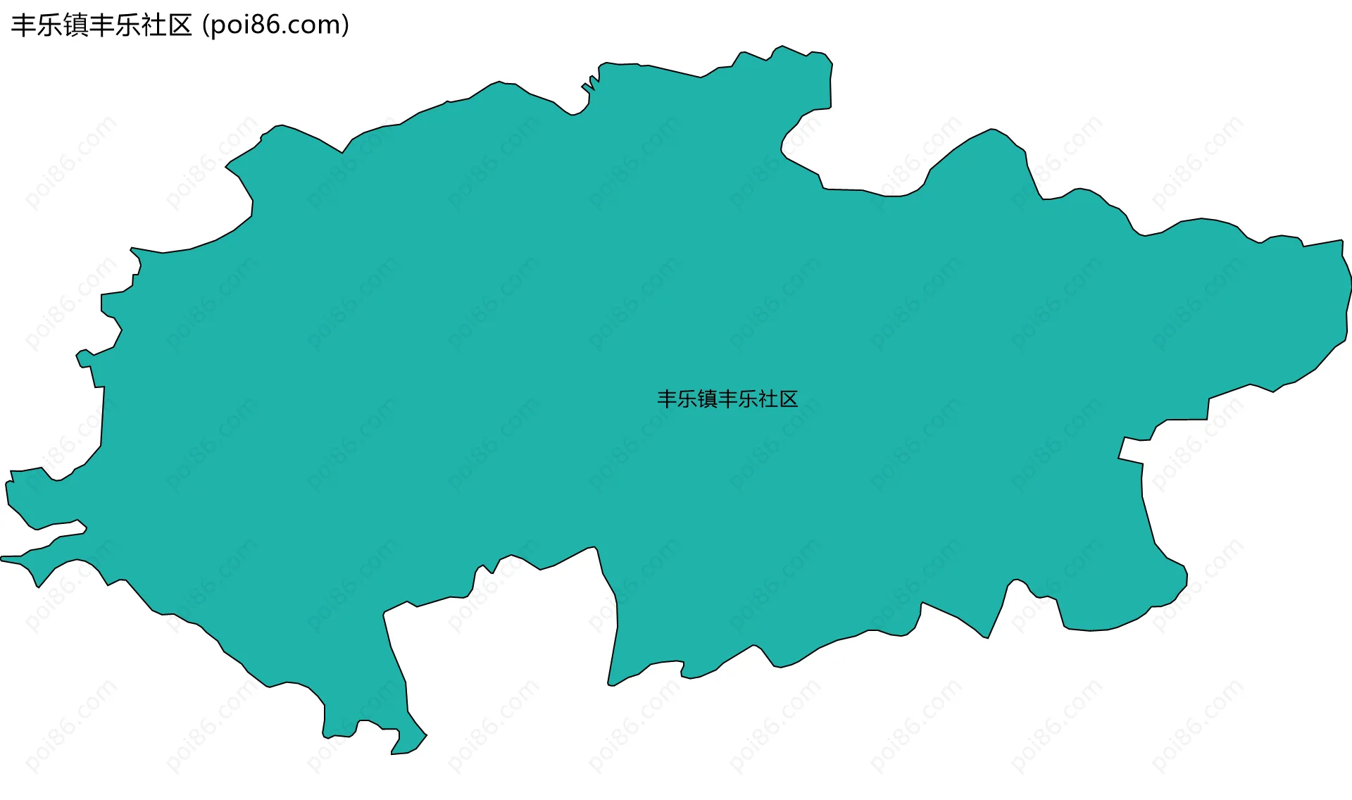 丰乐镇丰乐社区边界地图