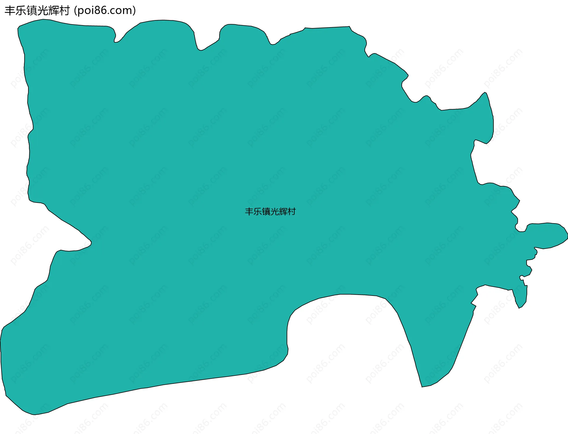 丰乐镇光辉村边界地图