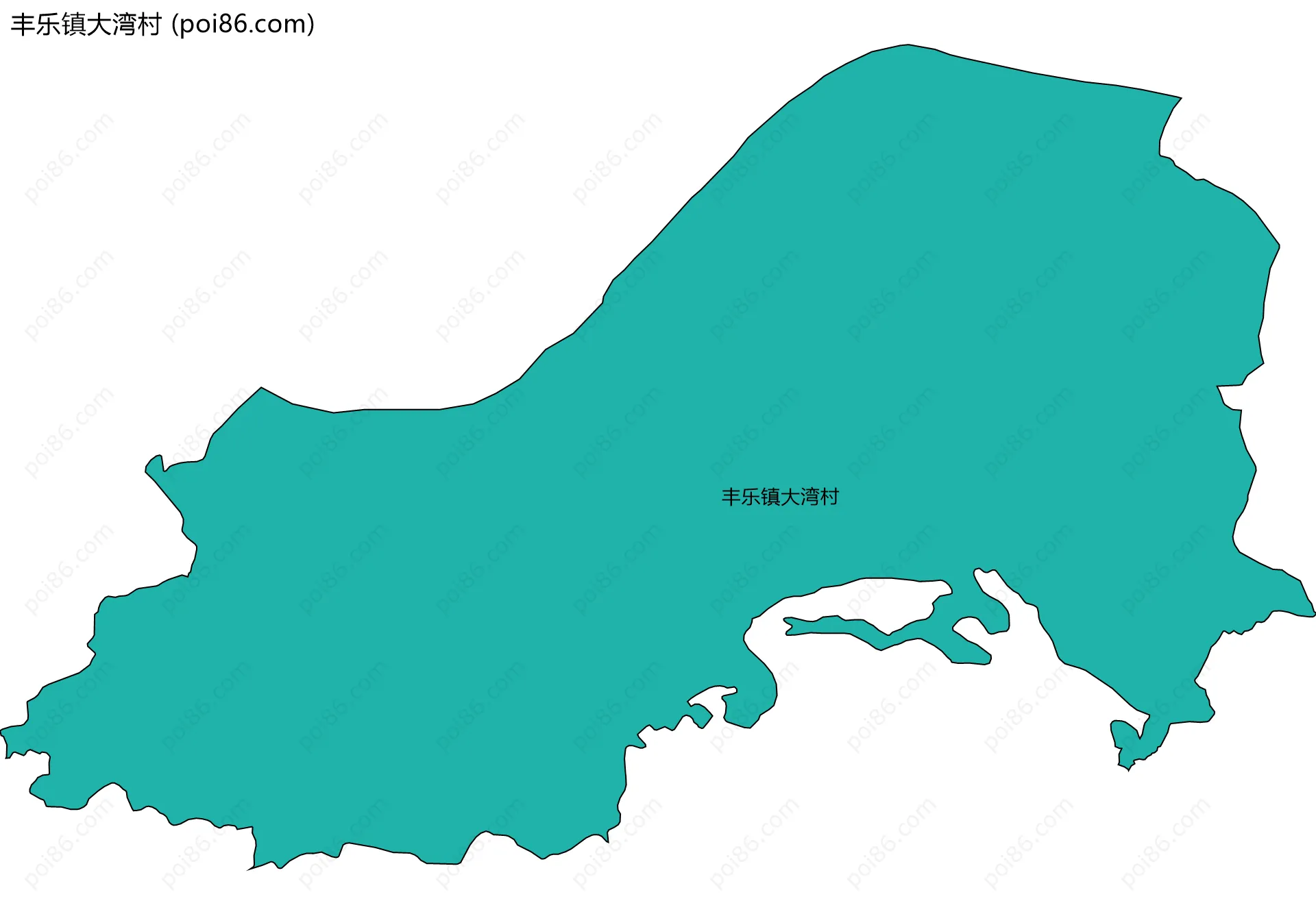 丰乐镇大湾村边界地图