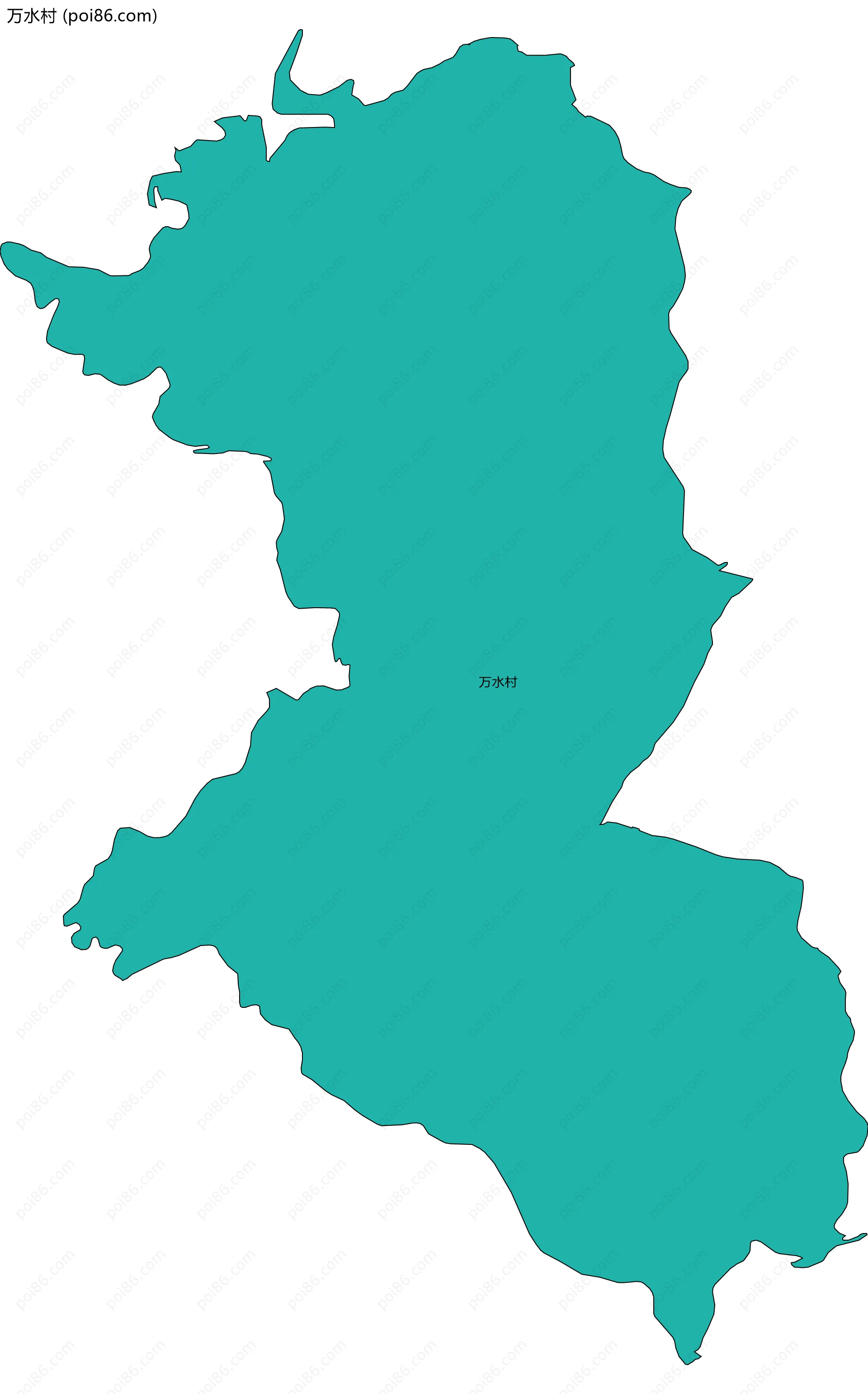 万水村边界地图