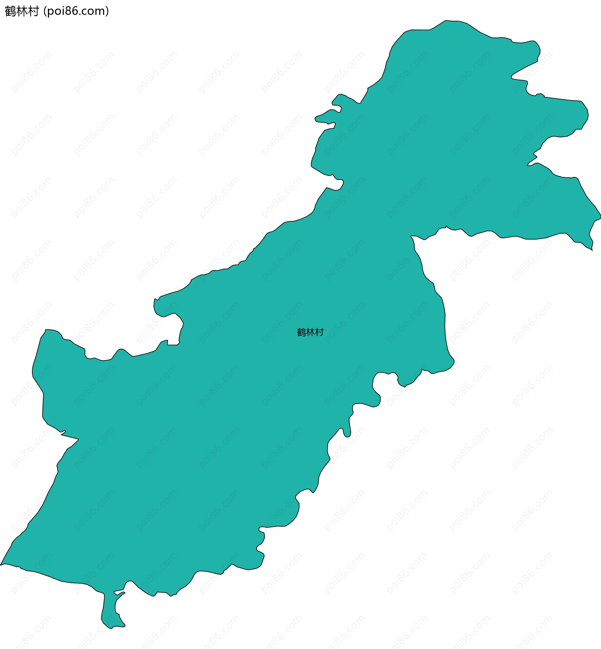 鹤林村边界地图