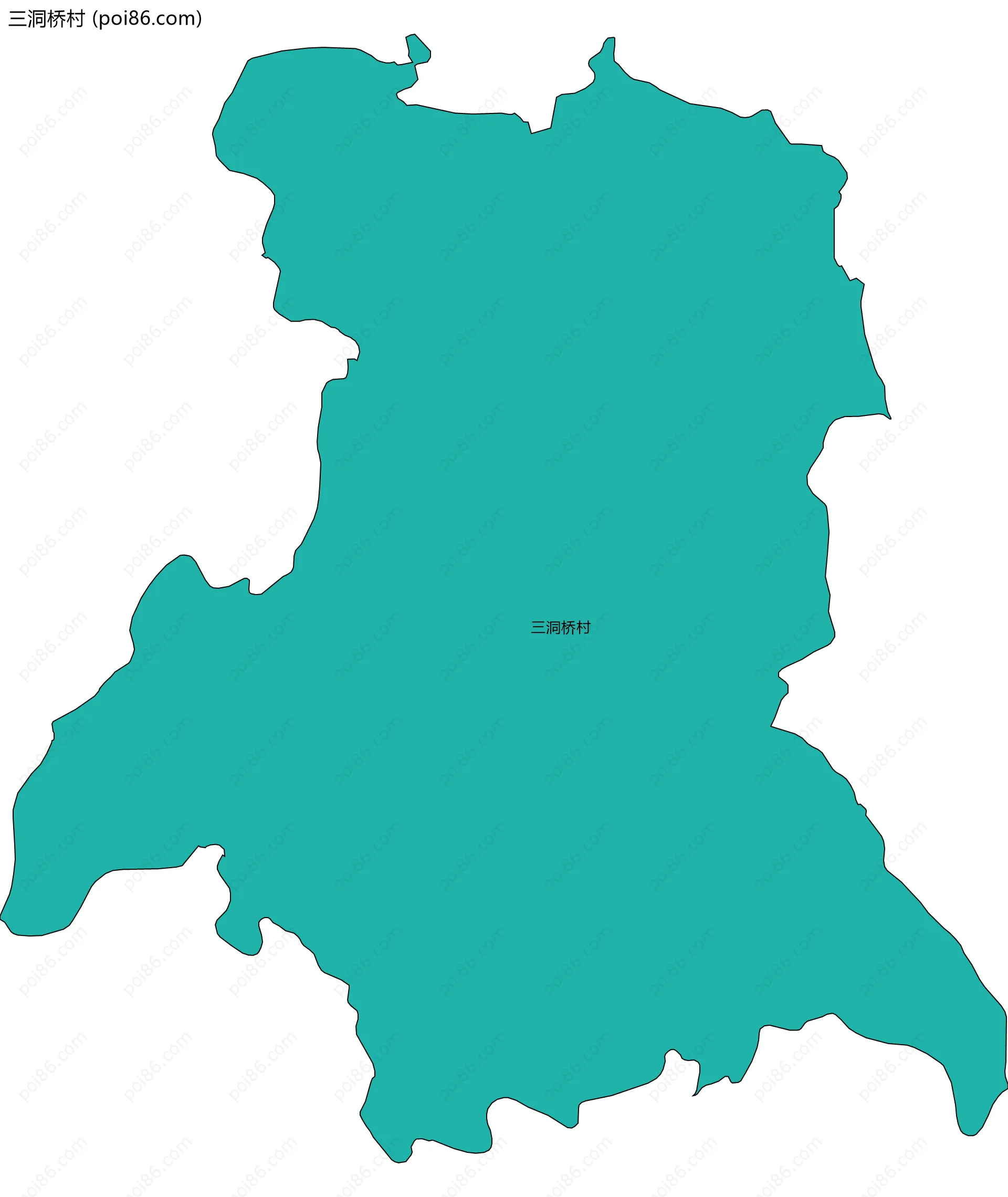 三洞桥村边界地图