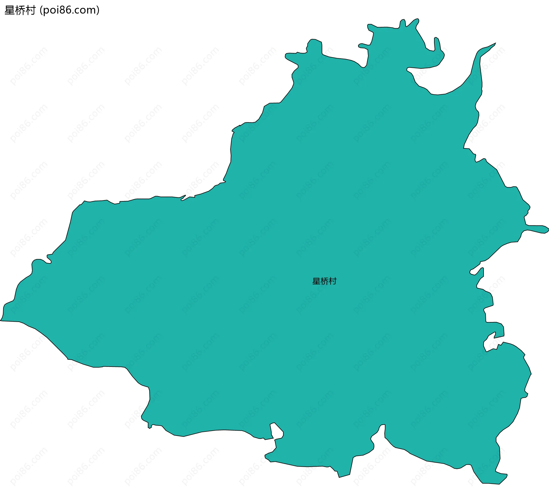 星桥村边界地图