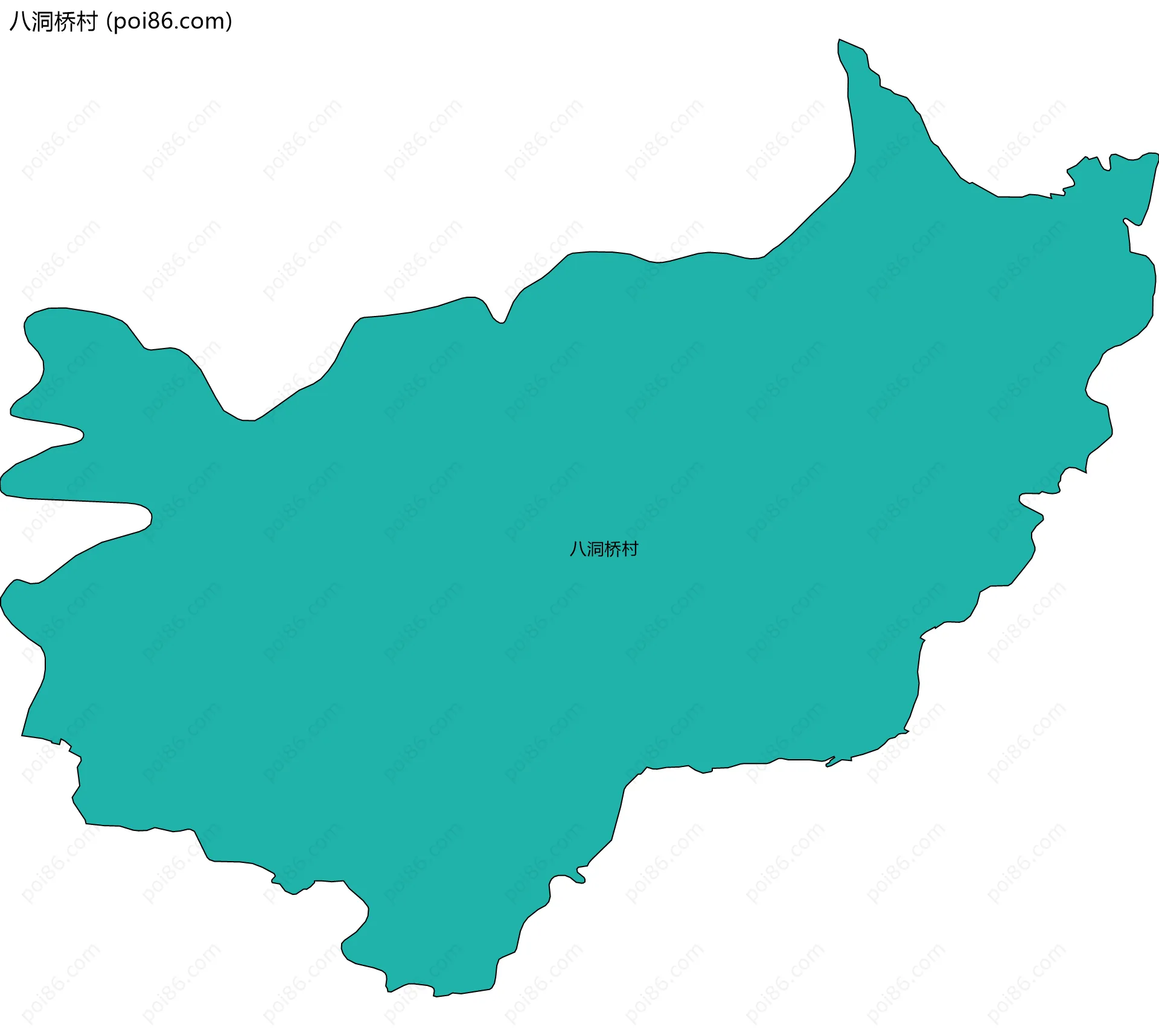 八洞桥村边界地图