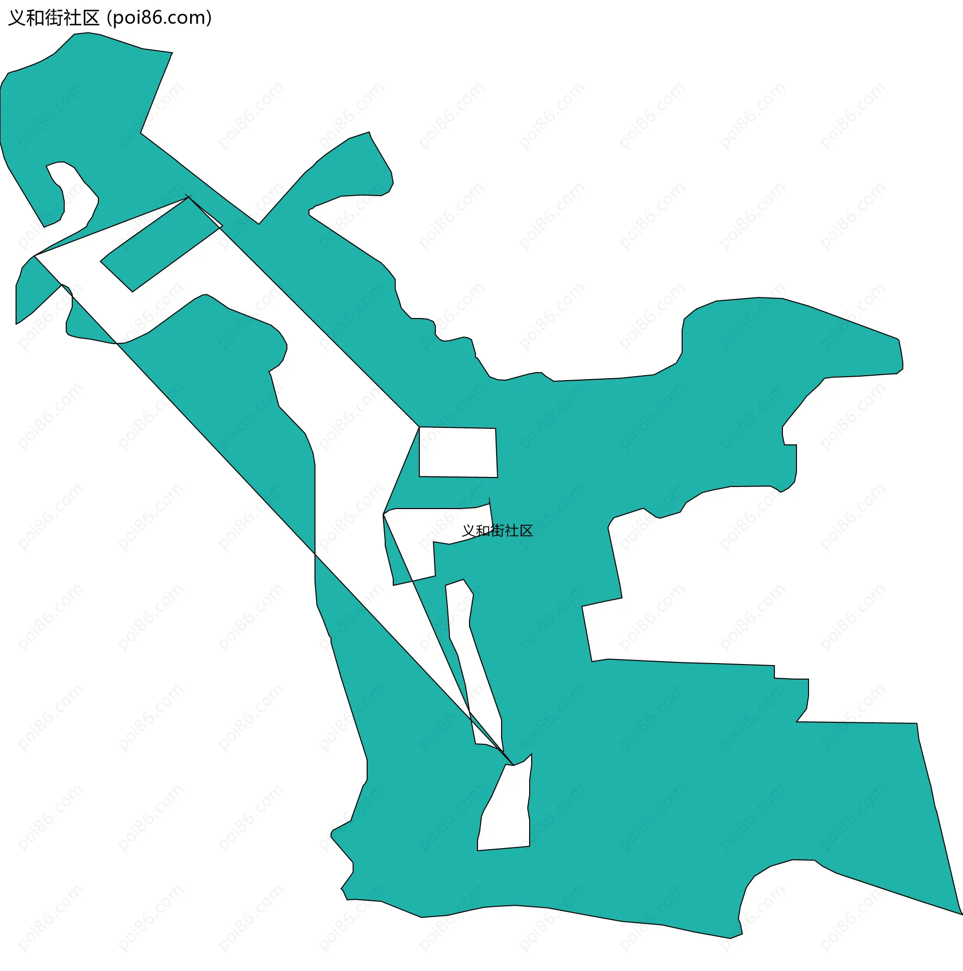 义和街社区边界地图