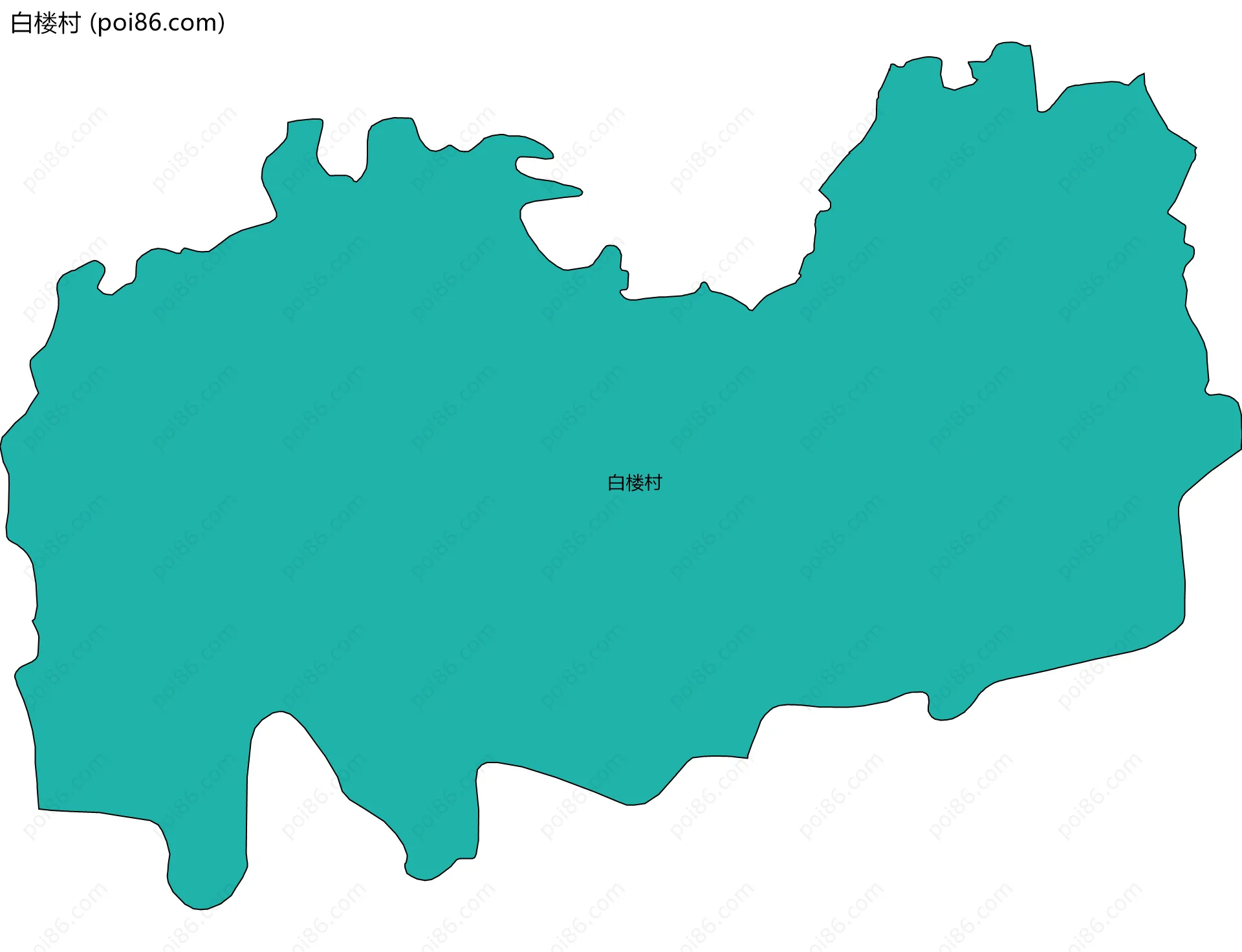 白楼村边界地图