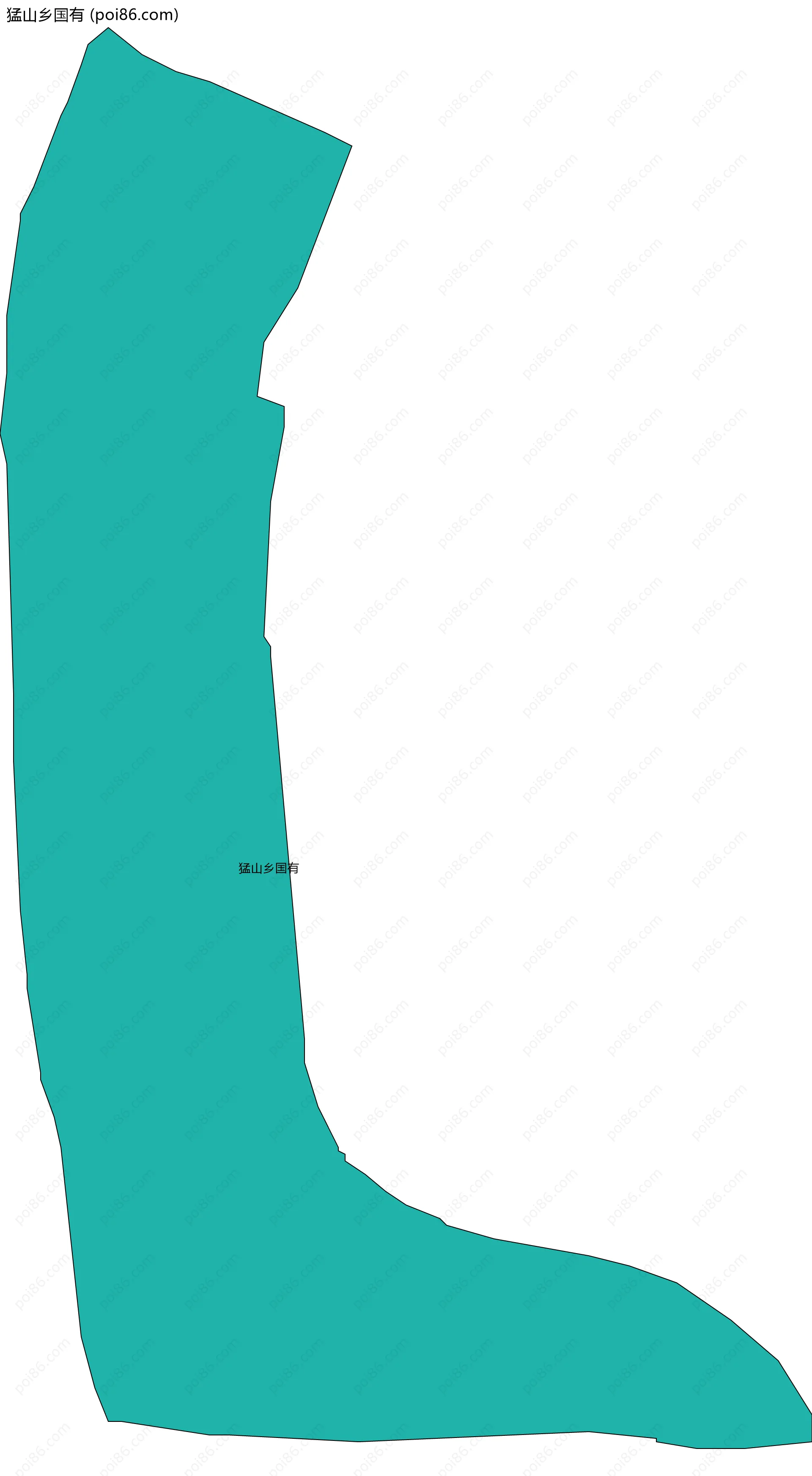 猛山乡国有边界地图