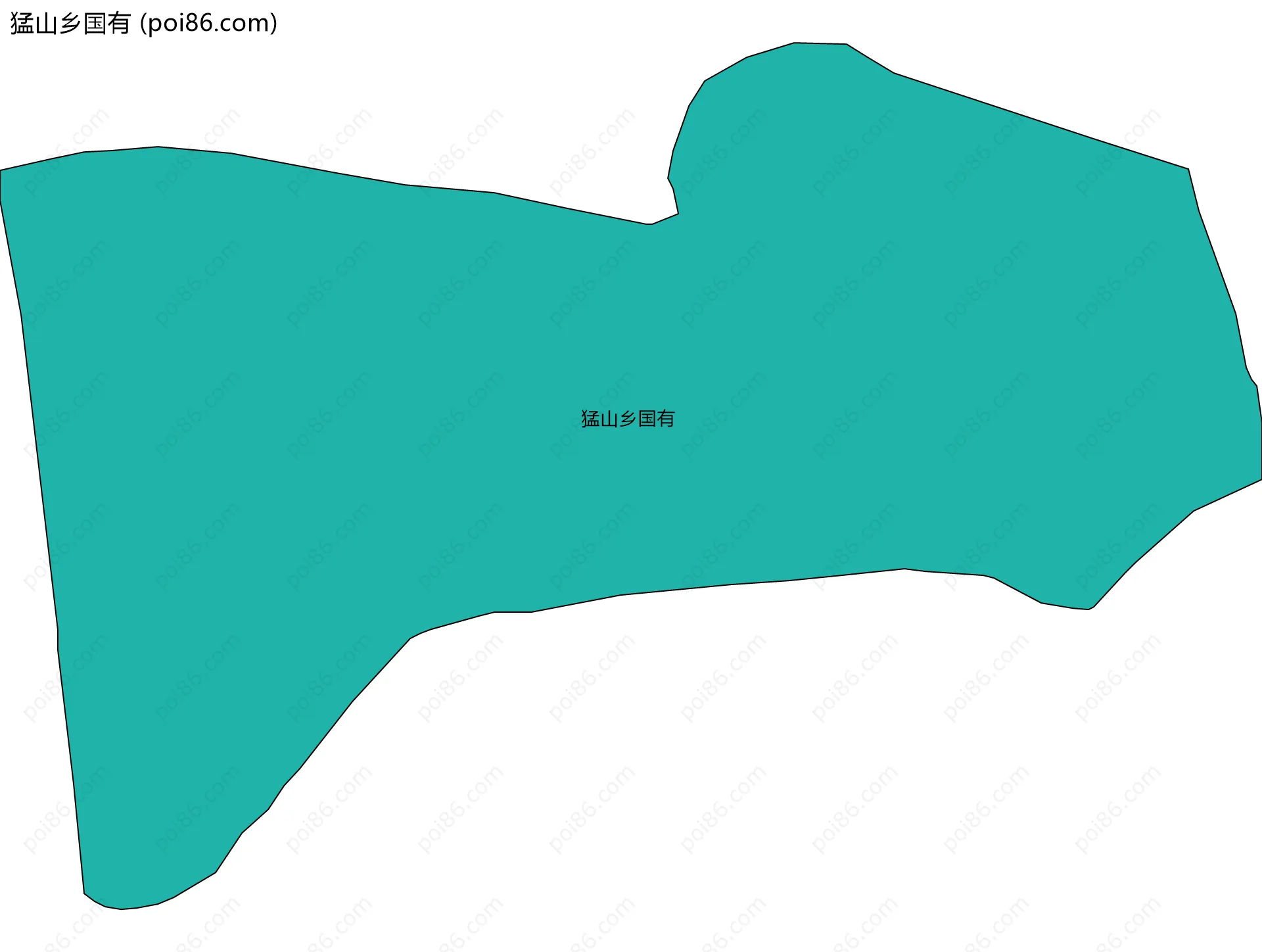 猛山乡国有边界地图
