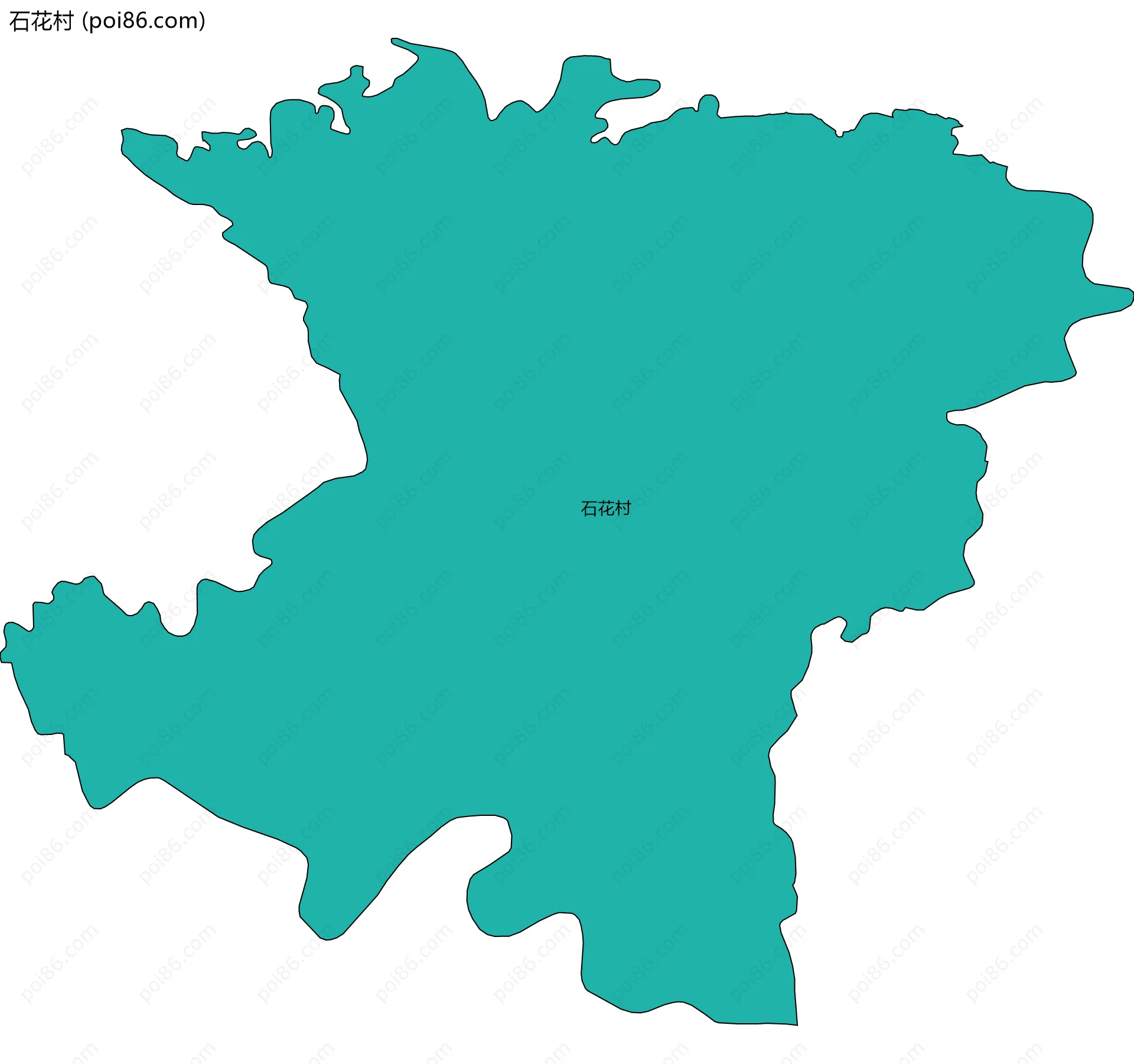 石花村边界地图