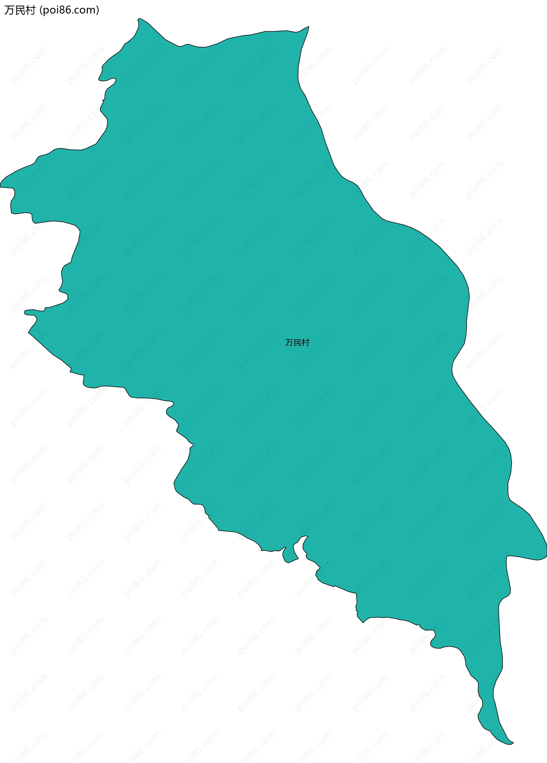 万民村边界地图