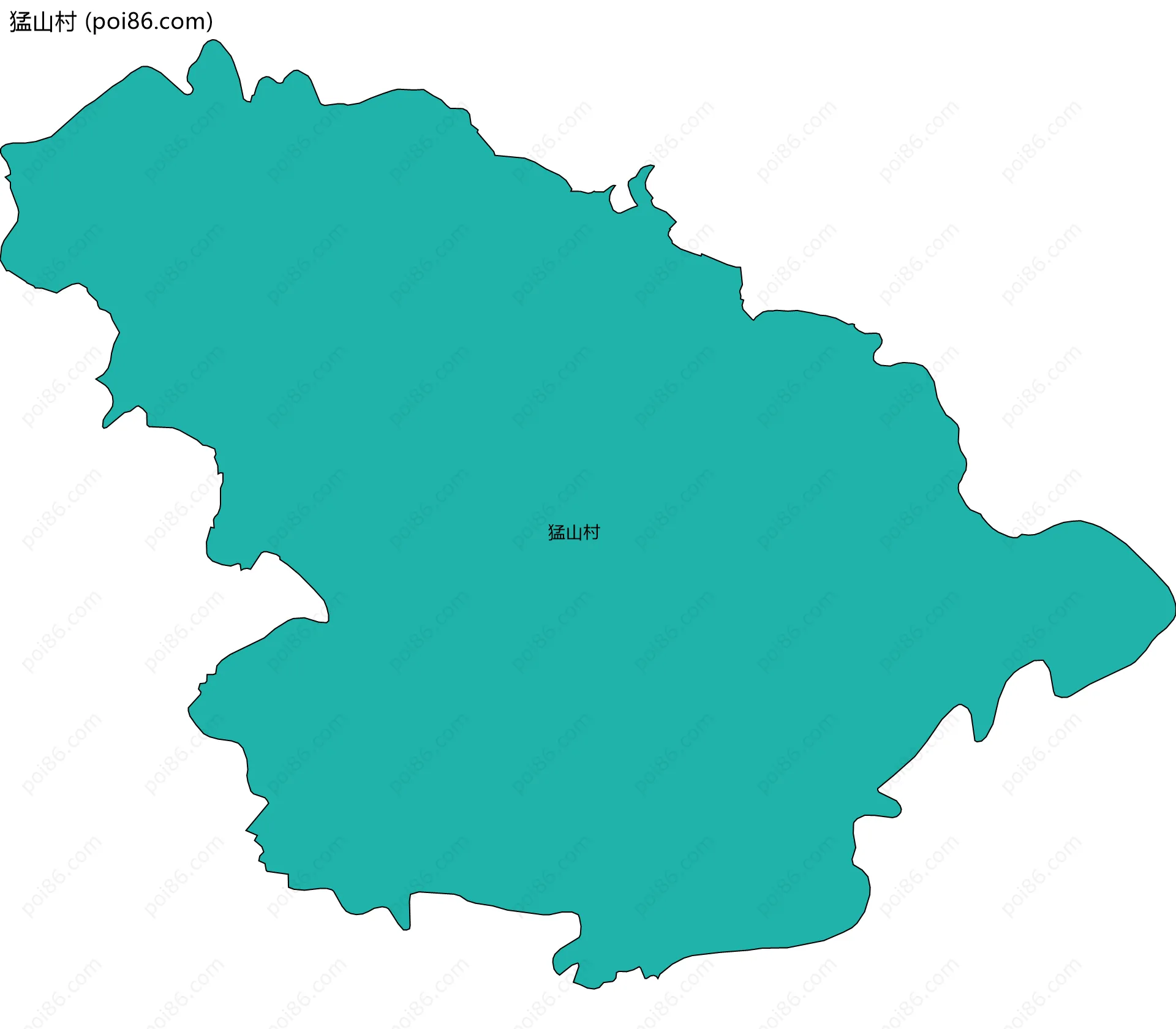 猛山村边界地图