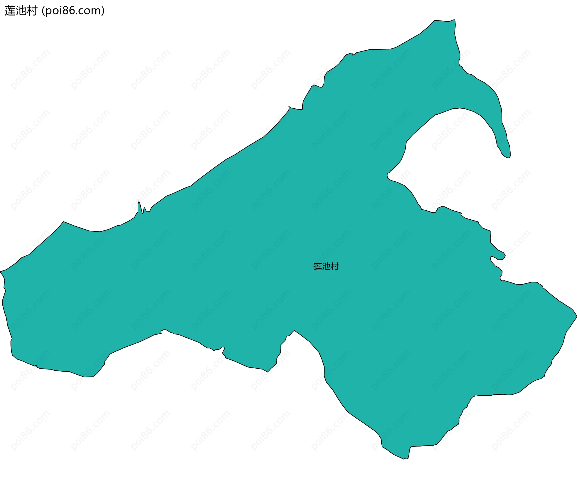 莲池村边界地图