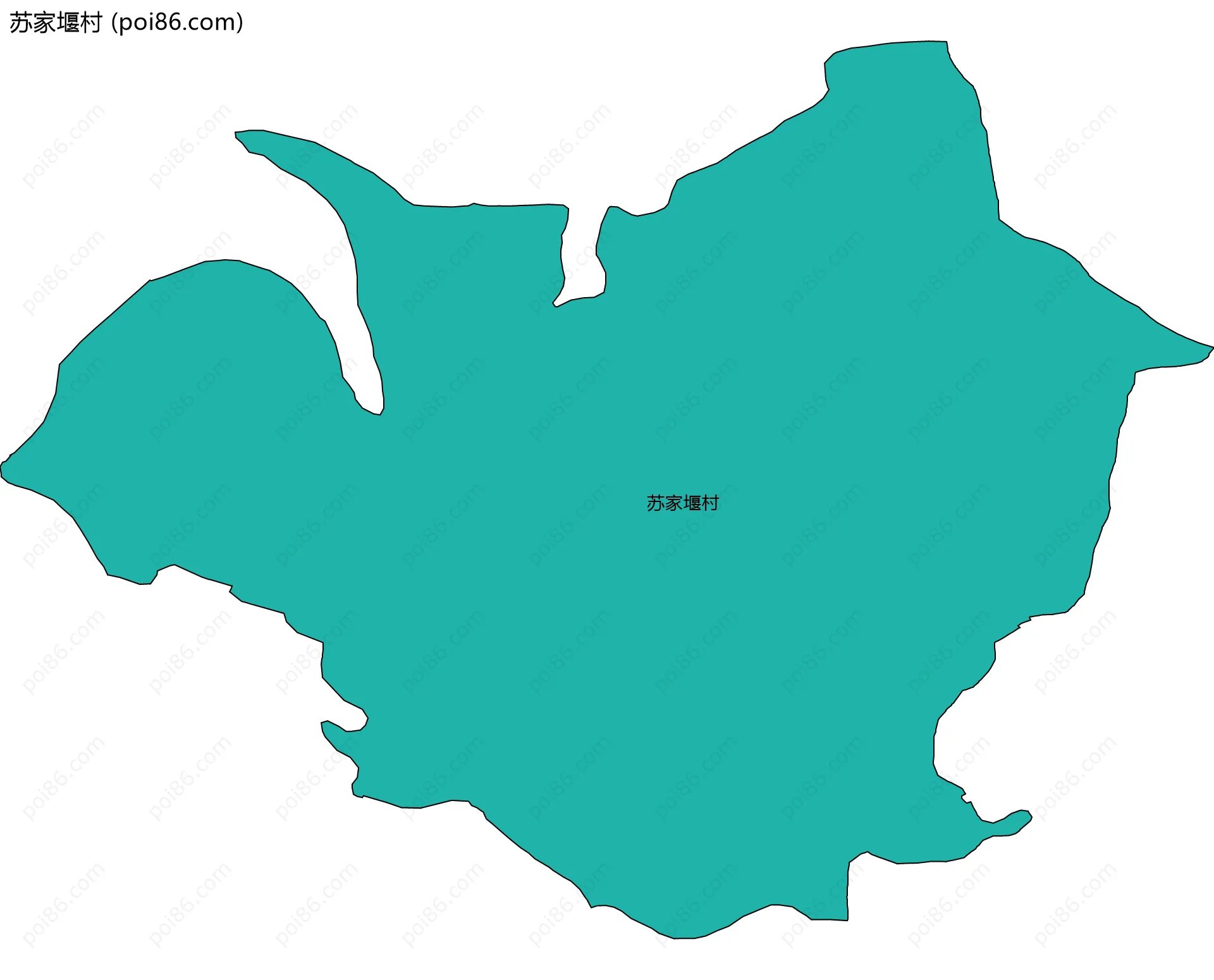 苏家堰村边界地图